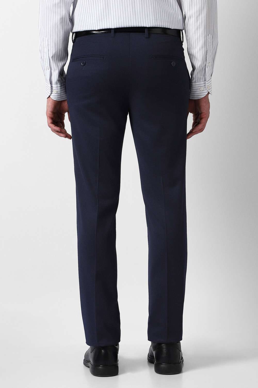 Solid-Blended-Fabric-Slim-Fit-Men-s-Trousers