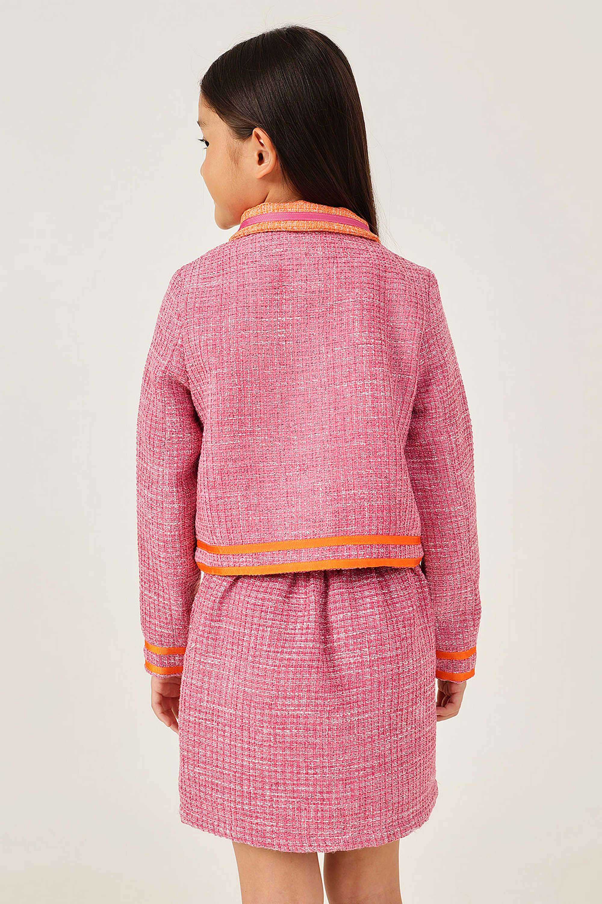 Textured-Polyester-Collared-Girls-Jacket