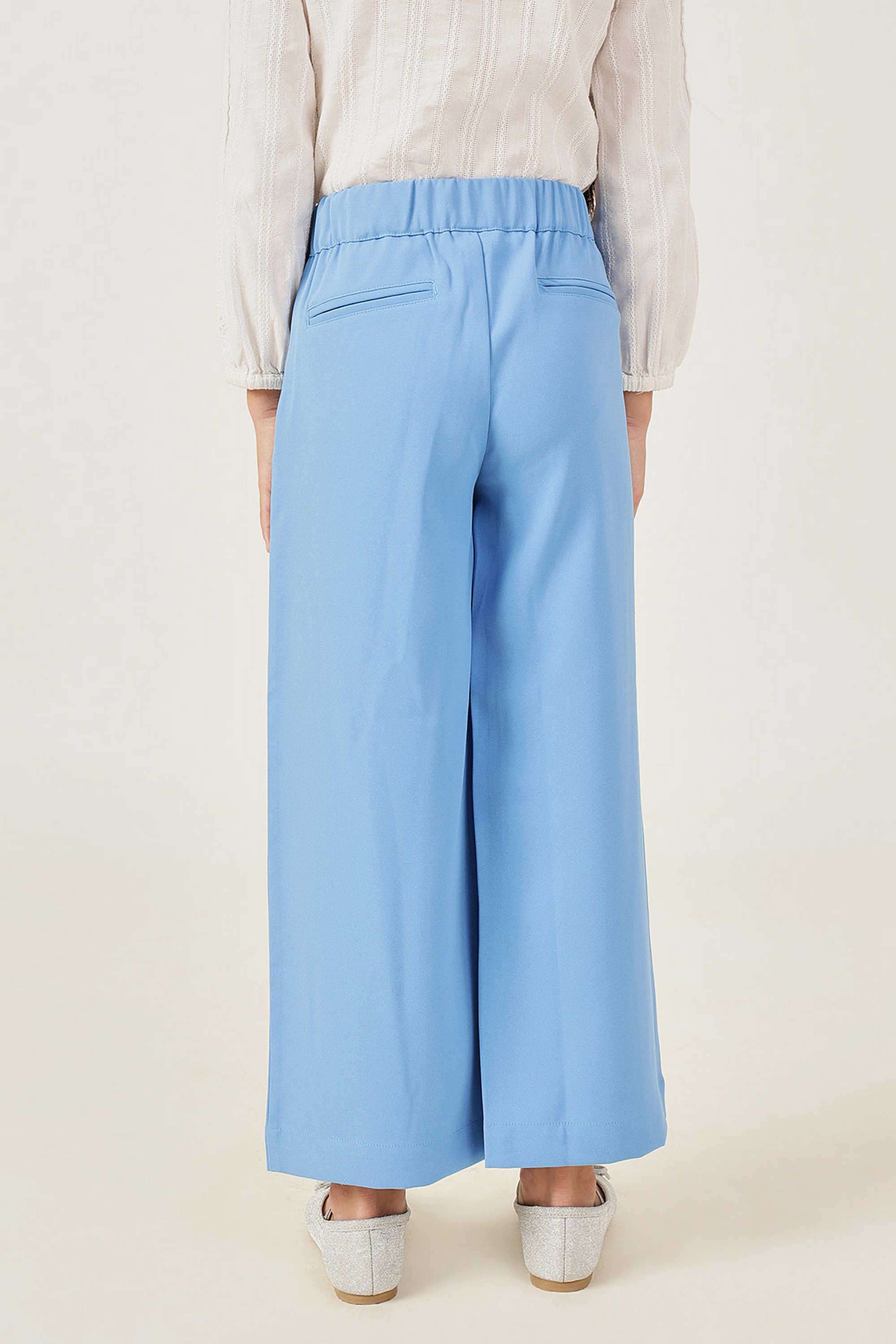 Solid-Polyester-Regular-Fit-Girls-Trousers