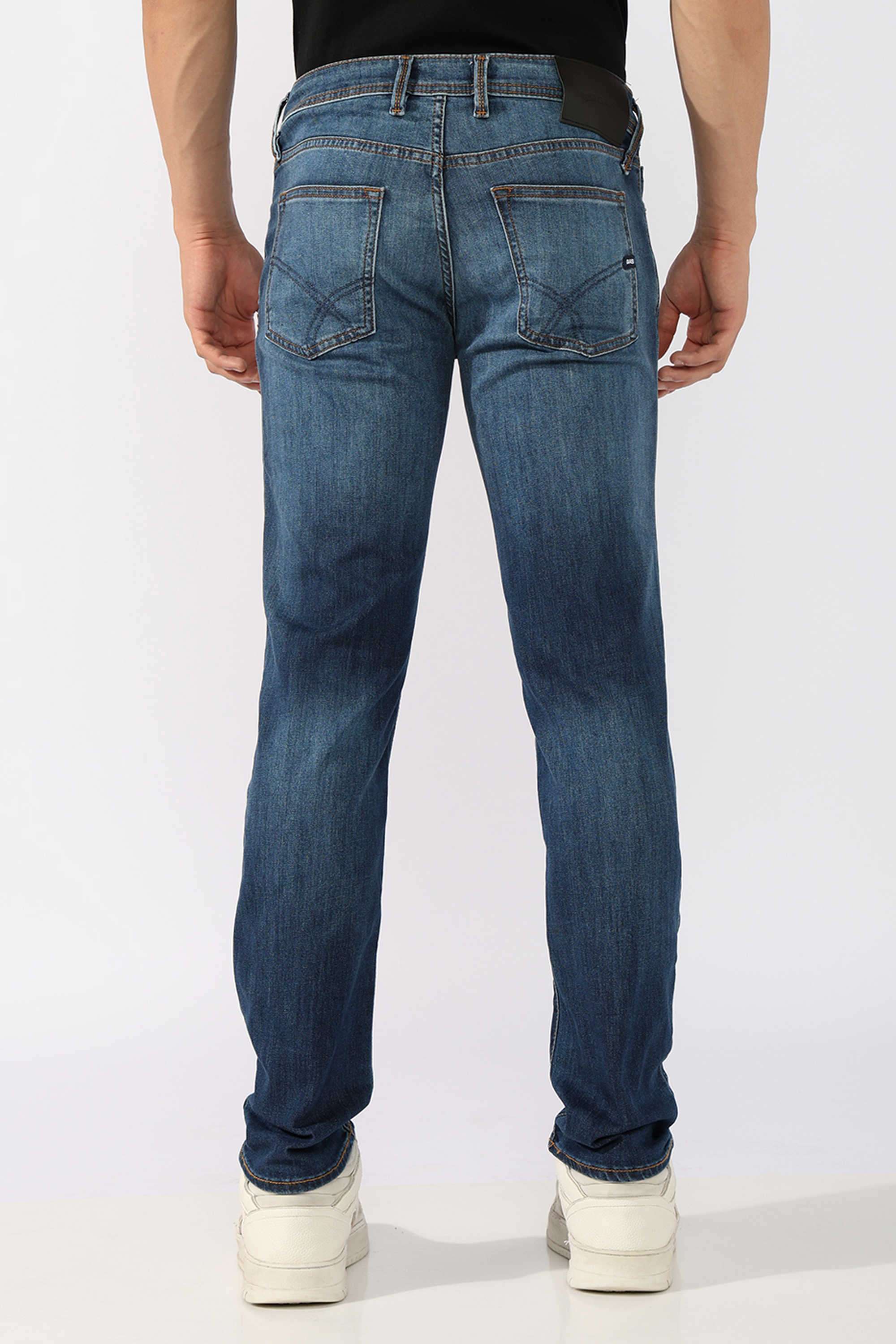 Solid-Cotton-Lycra-Slim-Fit-Men-s-Jeans