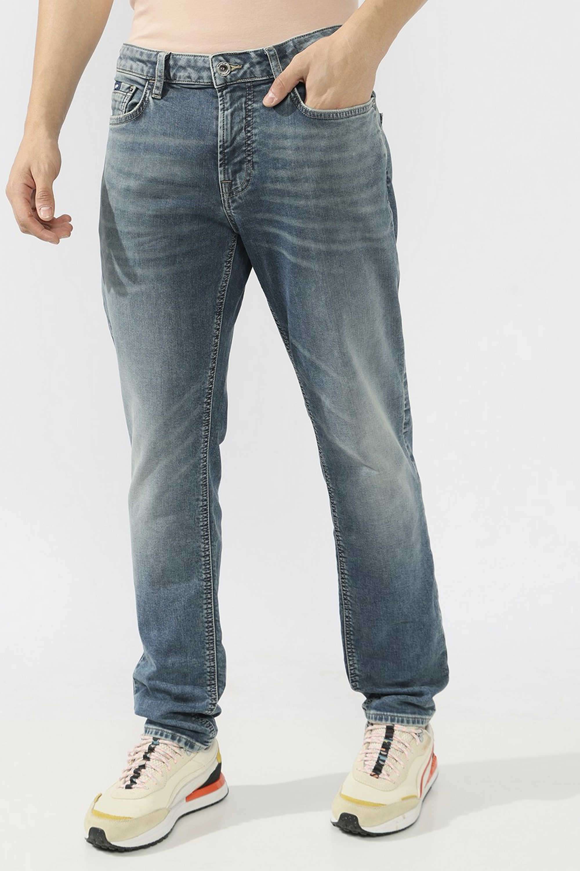 Solid-Cotton-Stretch-Regular-Fit-Men-s-Jeans