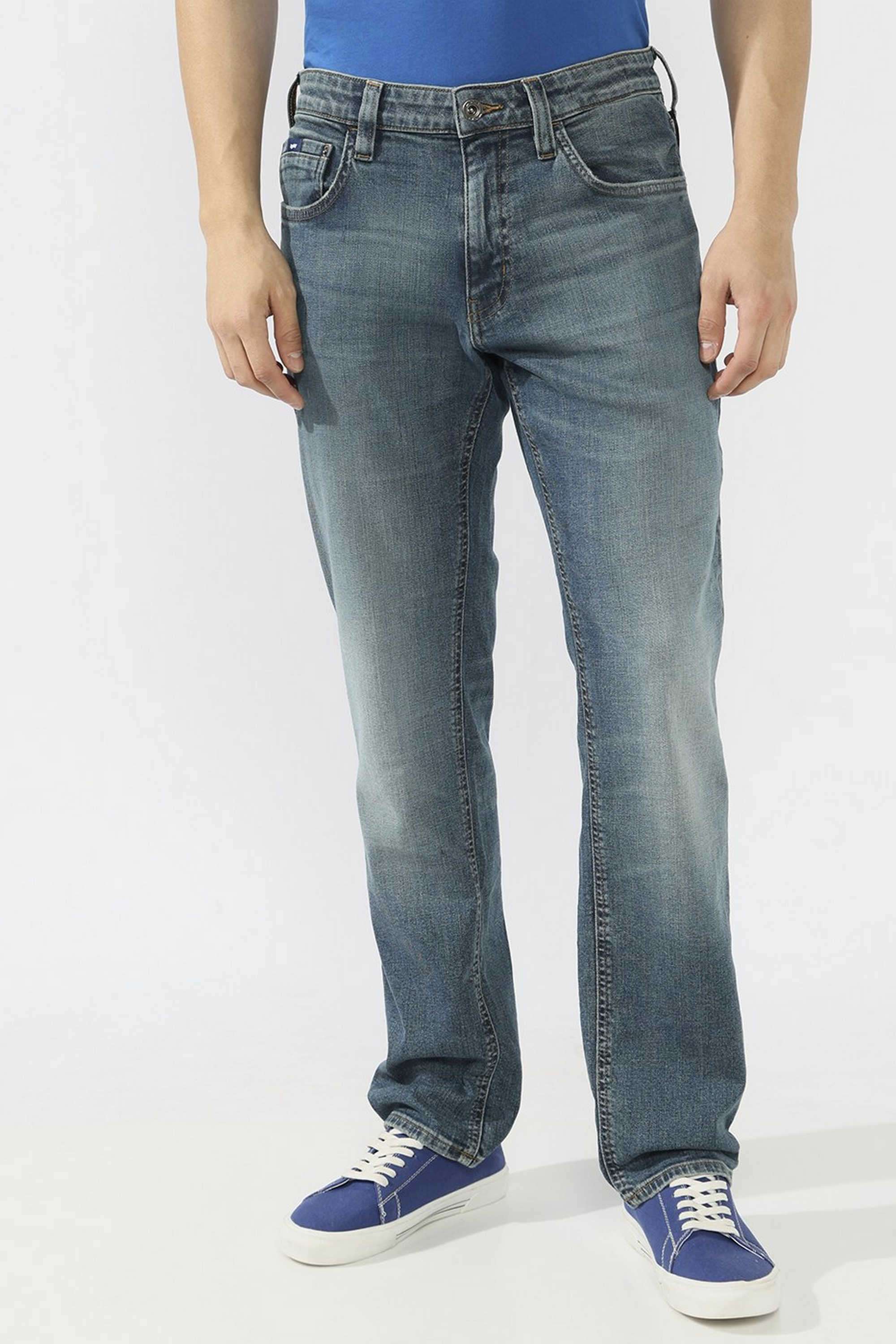 Solid-Cotton-Stretch-Straight-Fit-Men-s-Jeans