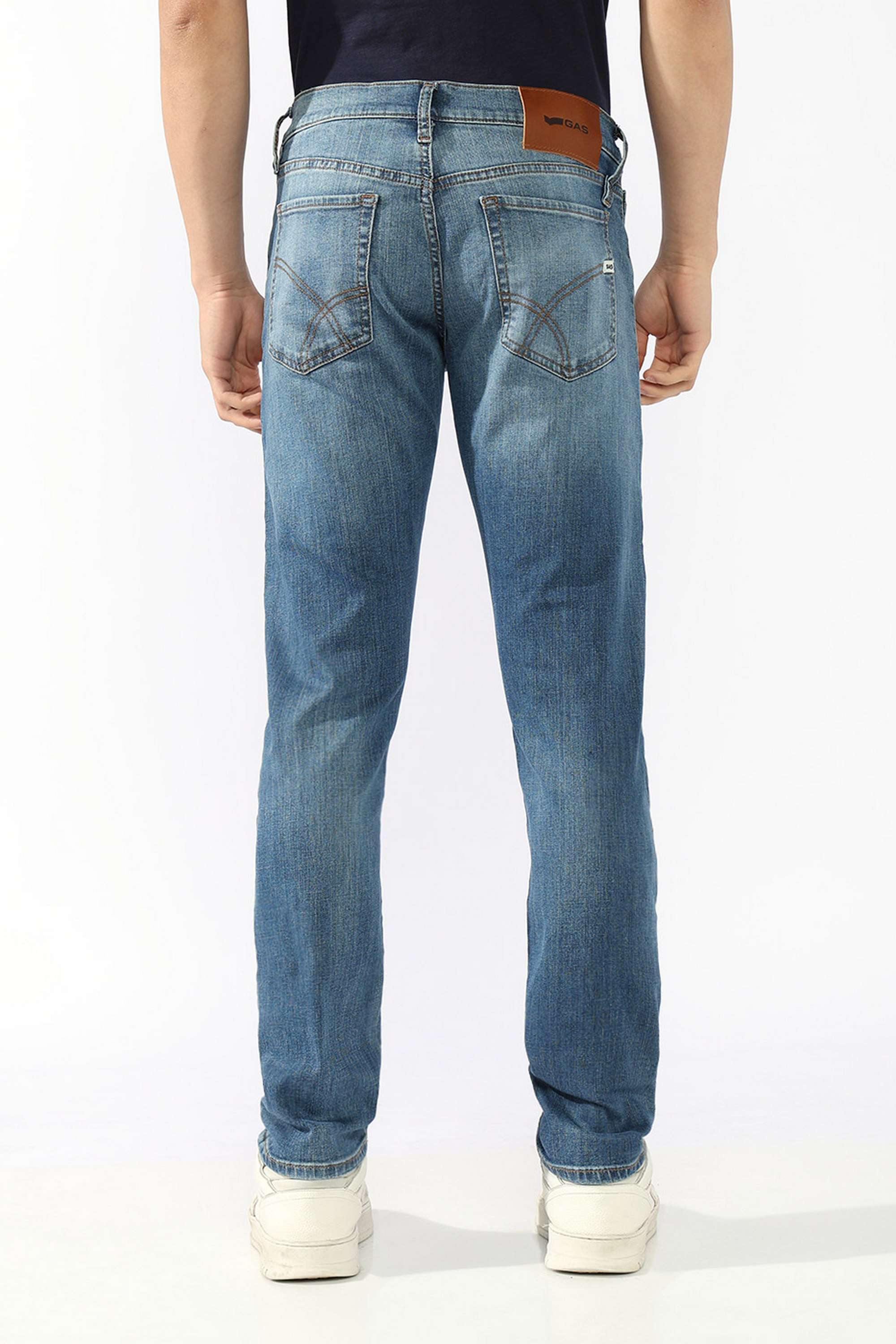 Solid-Blended-Fabric-Straight-Fit-Men-s-Jeans