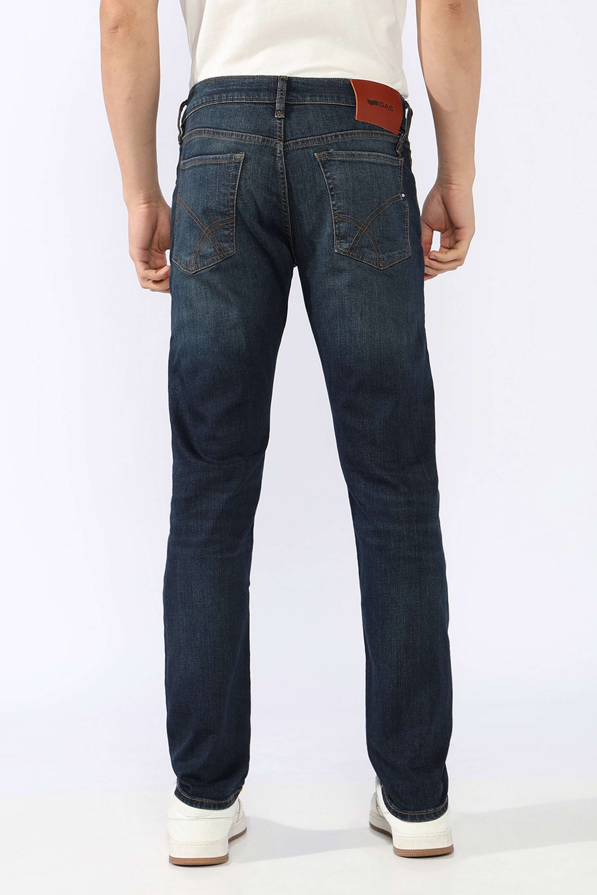 Solid-Blended-Fabric-Straight-Fit-Men-s-Jeans