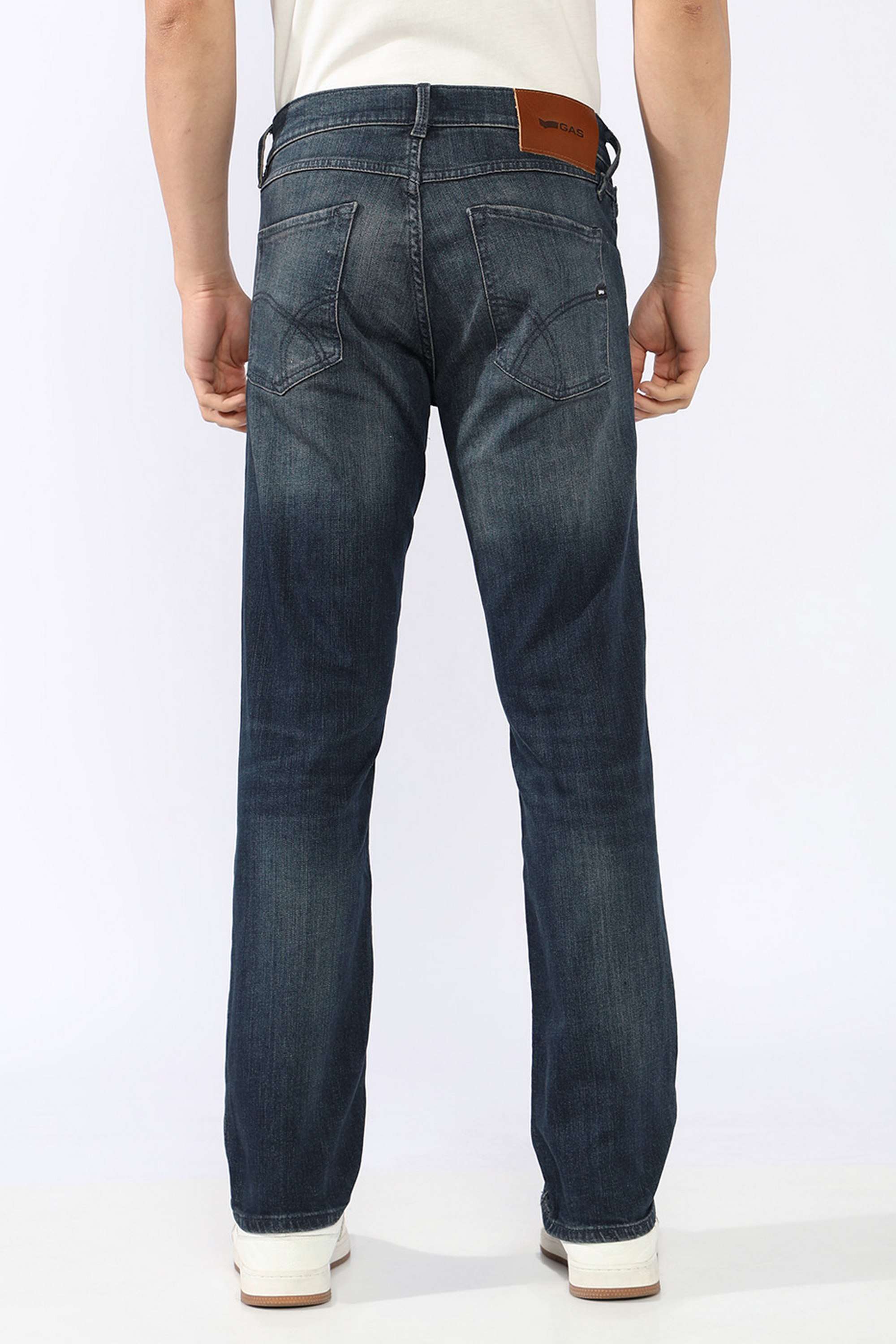 Solid-Blended-Fabric-Straight-Fit-Men-s-Jeans