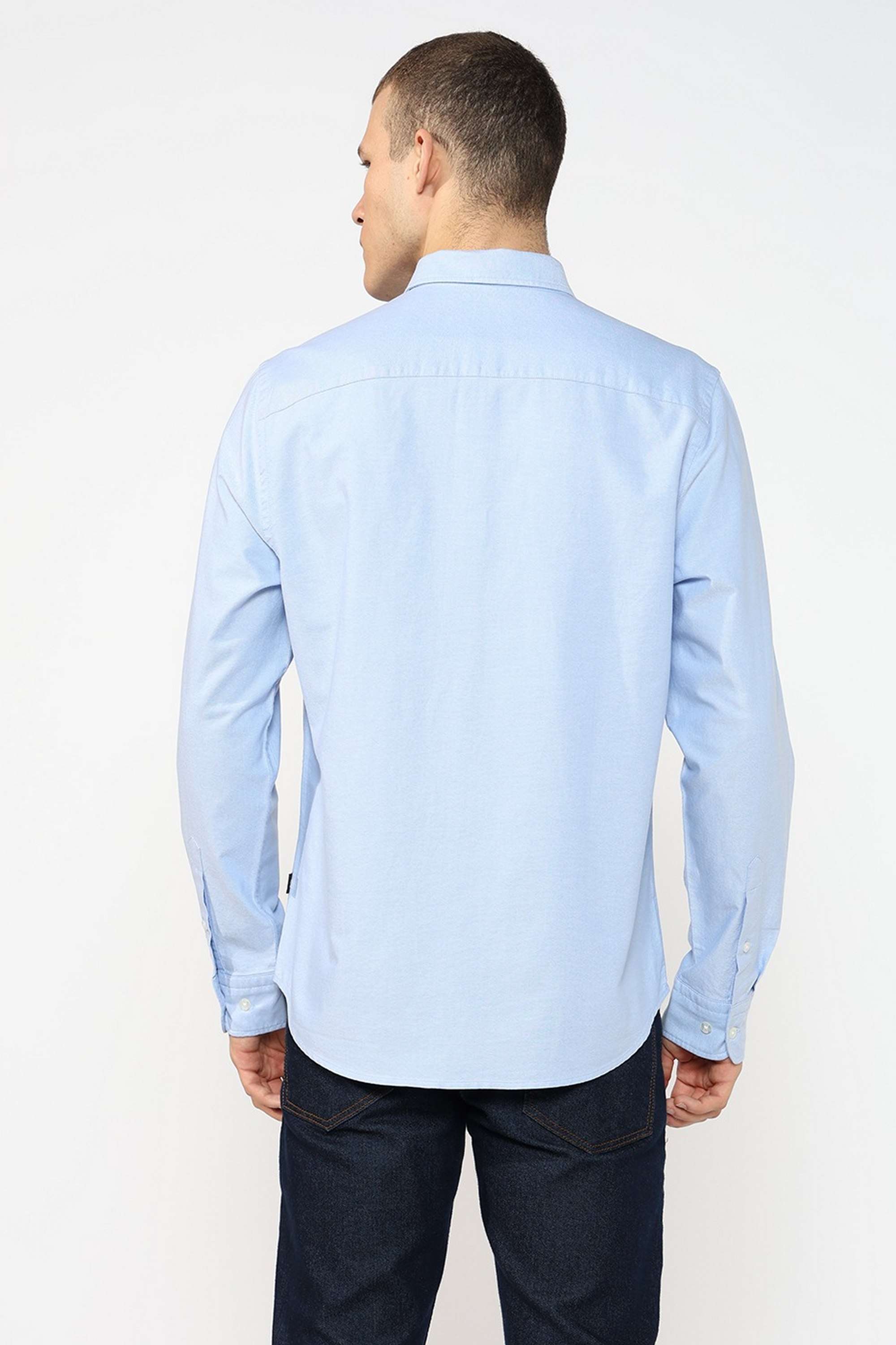 Solid-Cotton-Regular-Fit-Men-s-Shirt