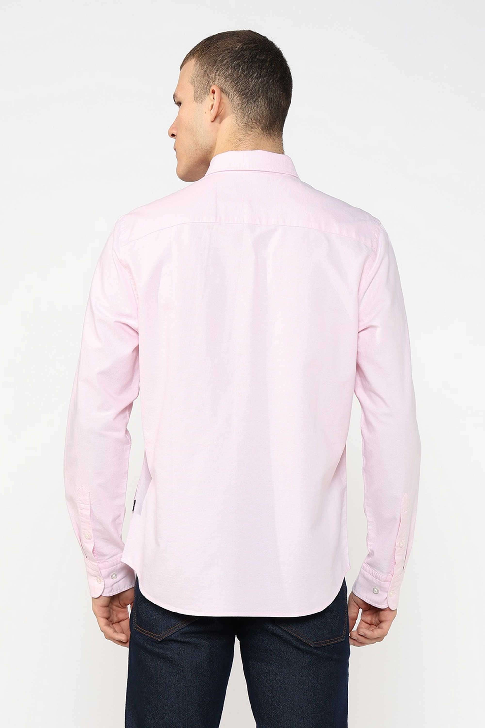 Solid-Cotton-Regular-Fit-Men-s-Casual-Shirt