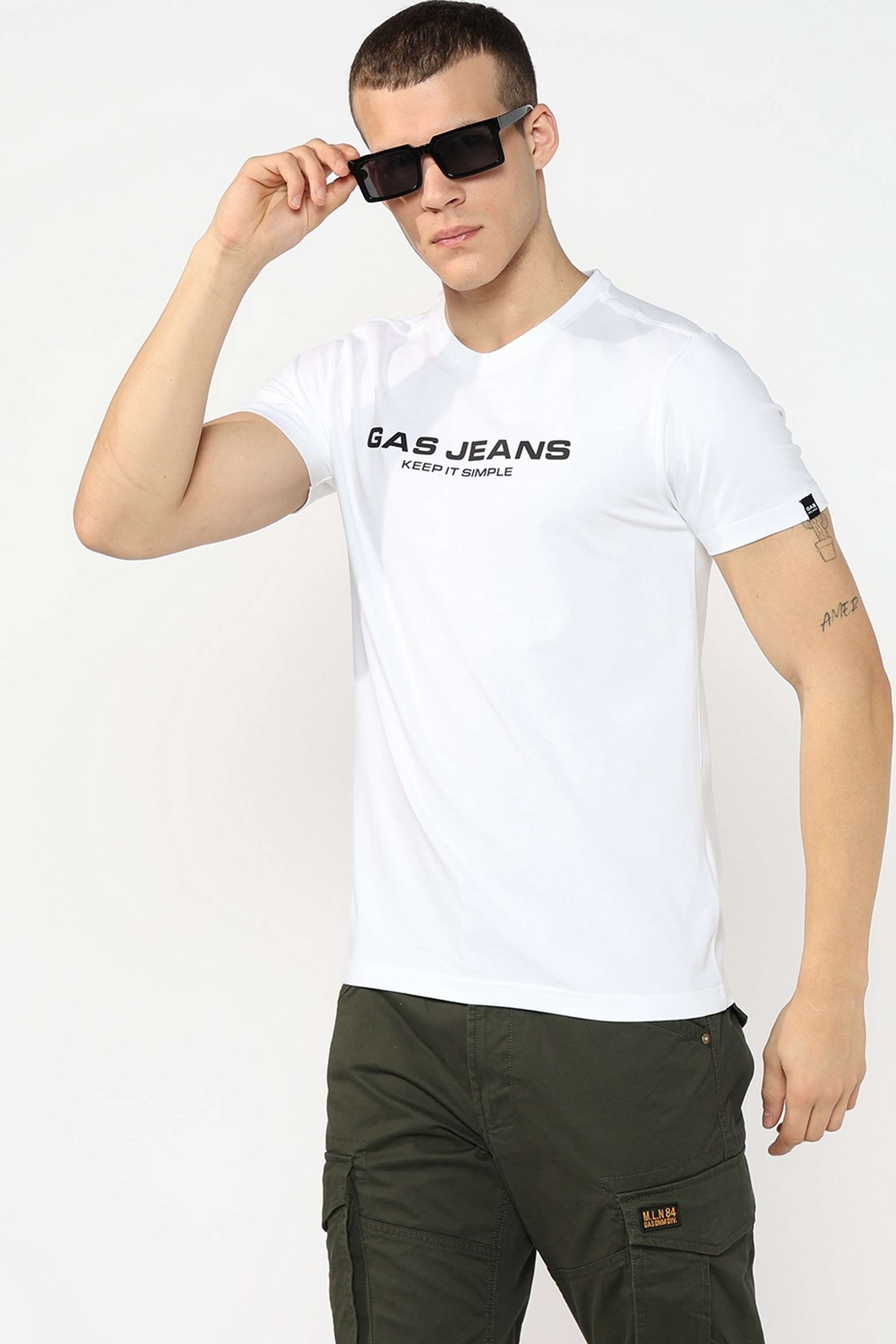 Solid-Cotton-Blend-Henley-Men-s-T-Shirt