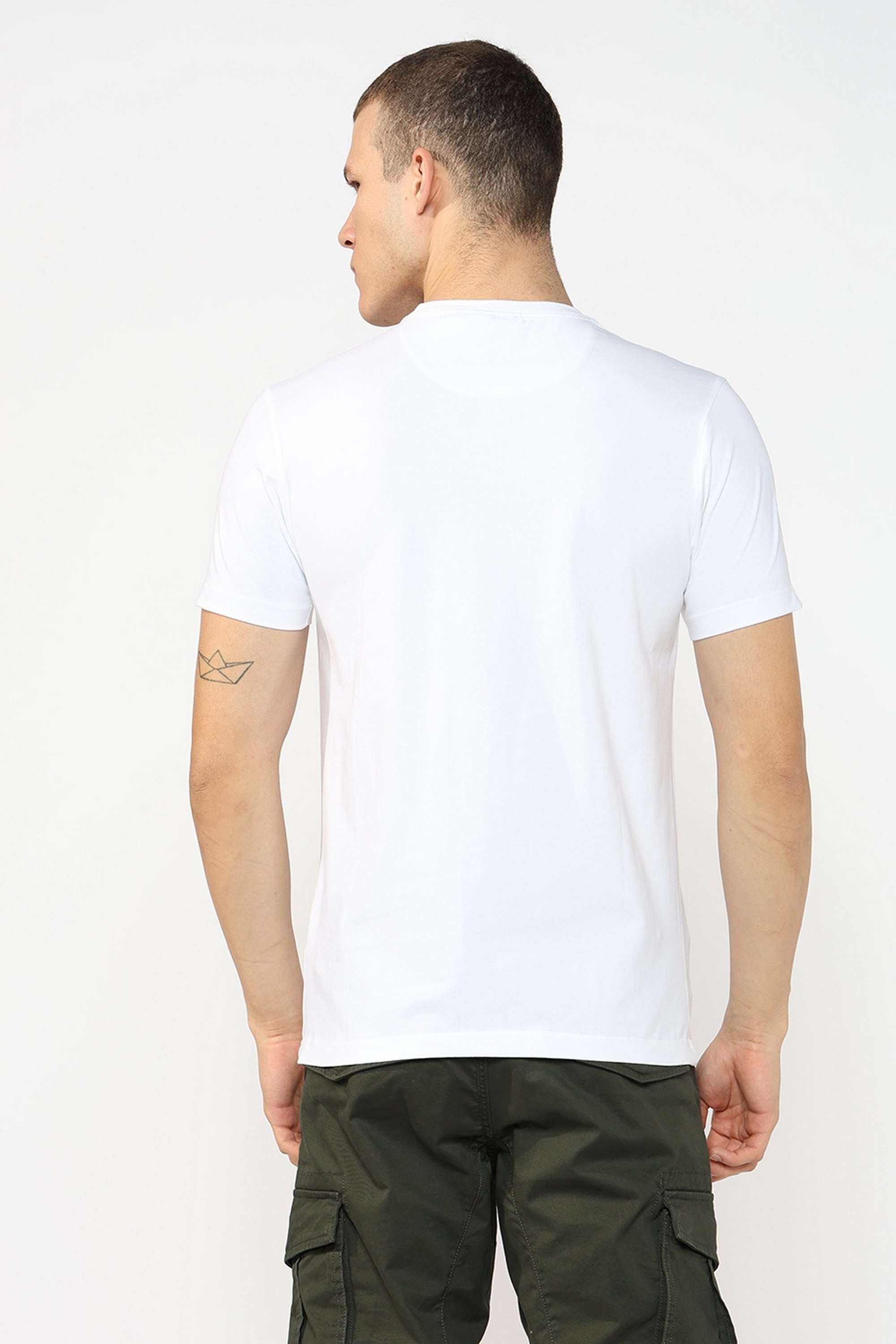 Solid-Cotton-Blend-Henley-Men-s-T-Shirt