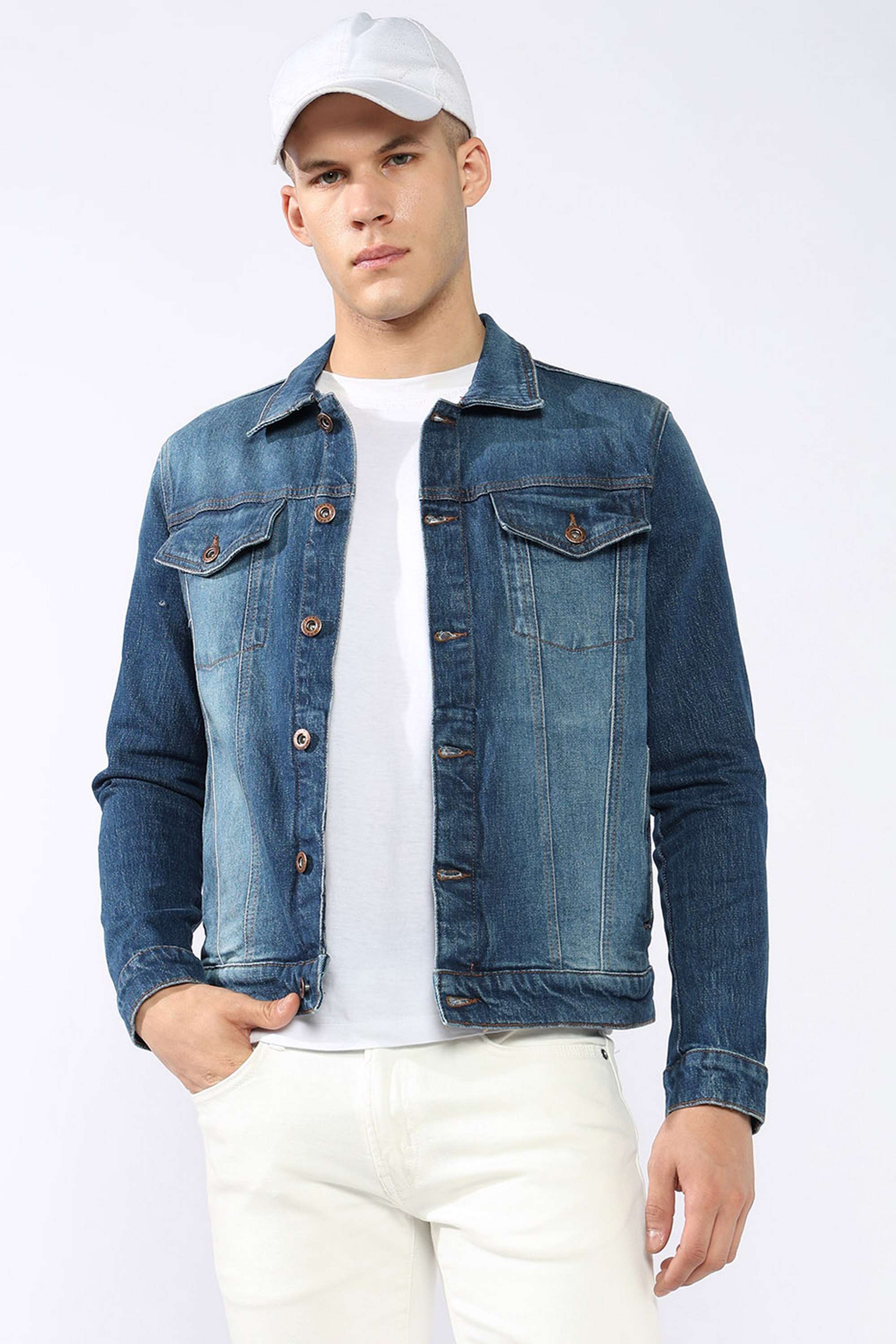 Solid-Cotton-Blend-Regular-Fit-Men-s-Jacket