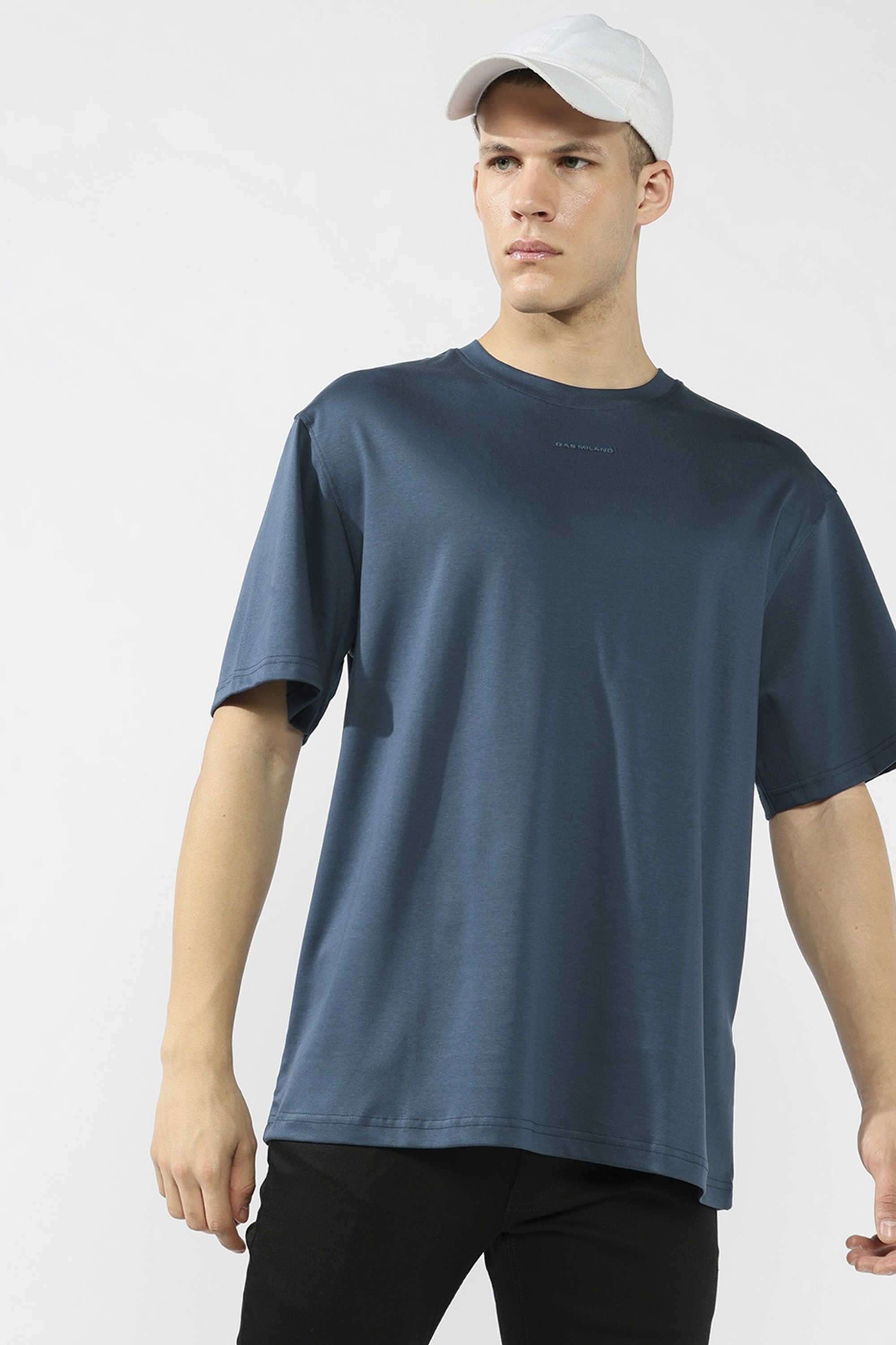 Solid-Cotton-Relaxed-Fit-Men-T-Shirt