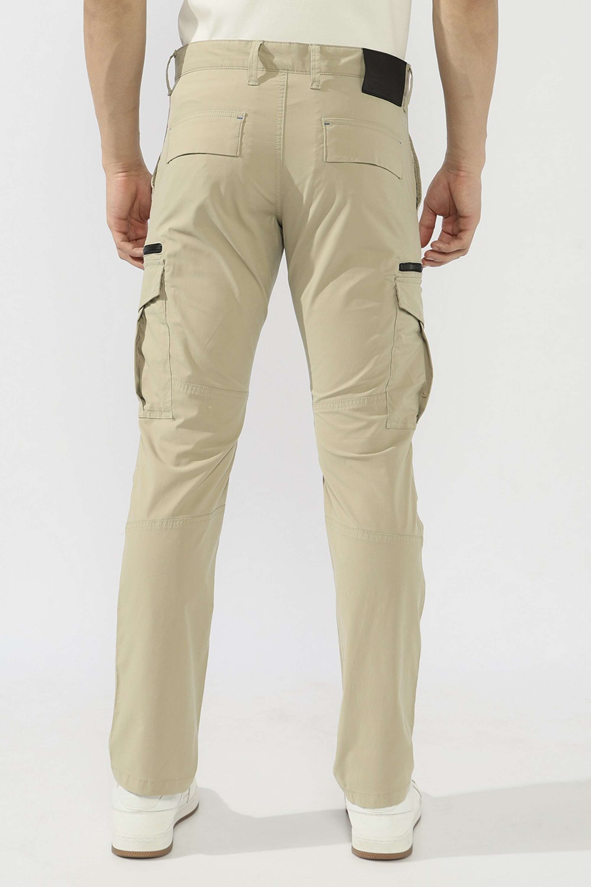 Solid-Cotton-Blend-Straight-Fit-Men-s-Trousers