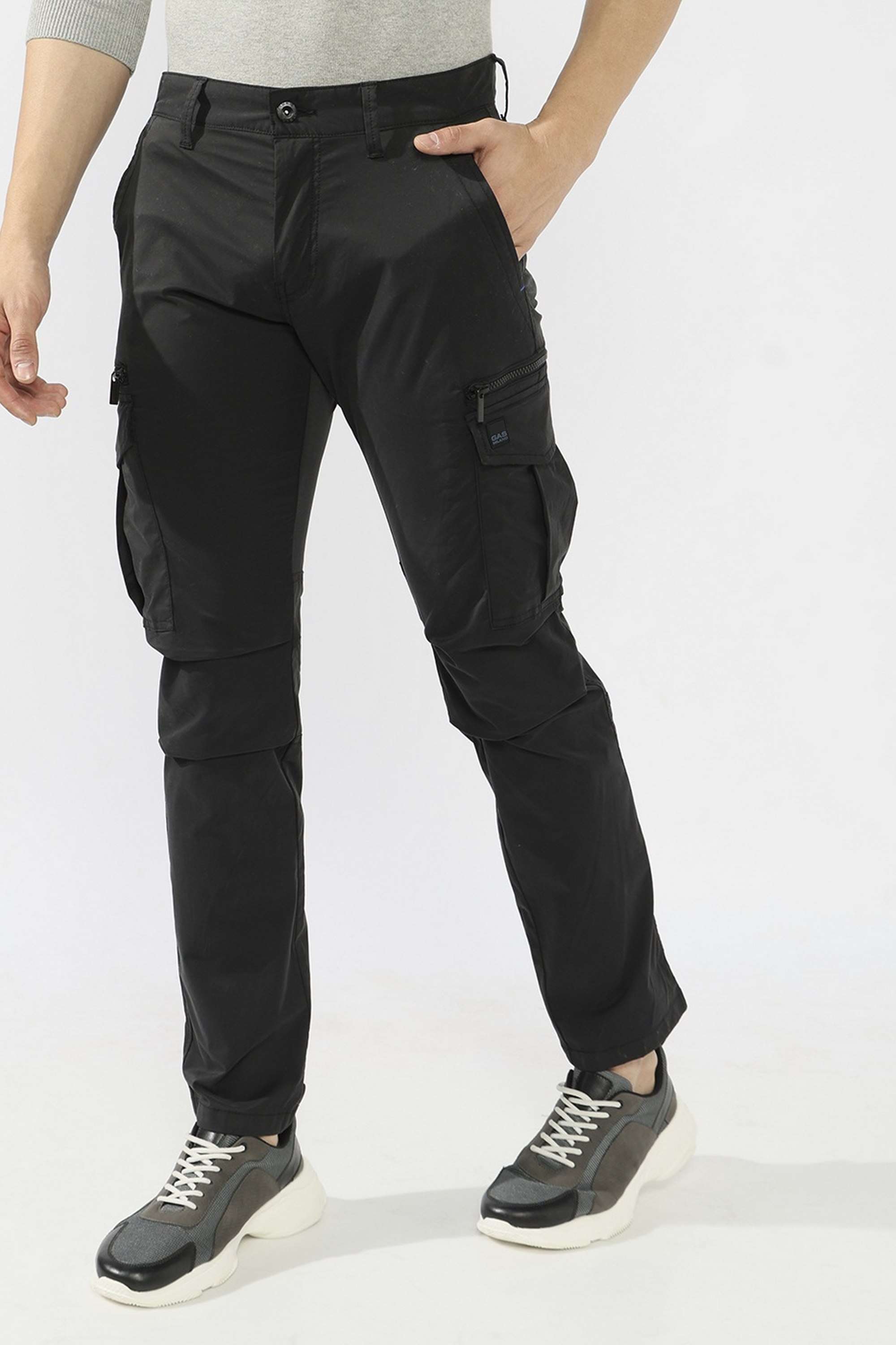 Solid-Cotton-Blend-Straight-Fit-Men-s-Trousers