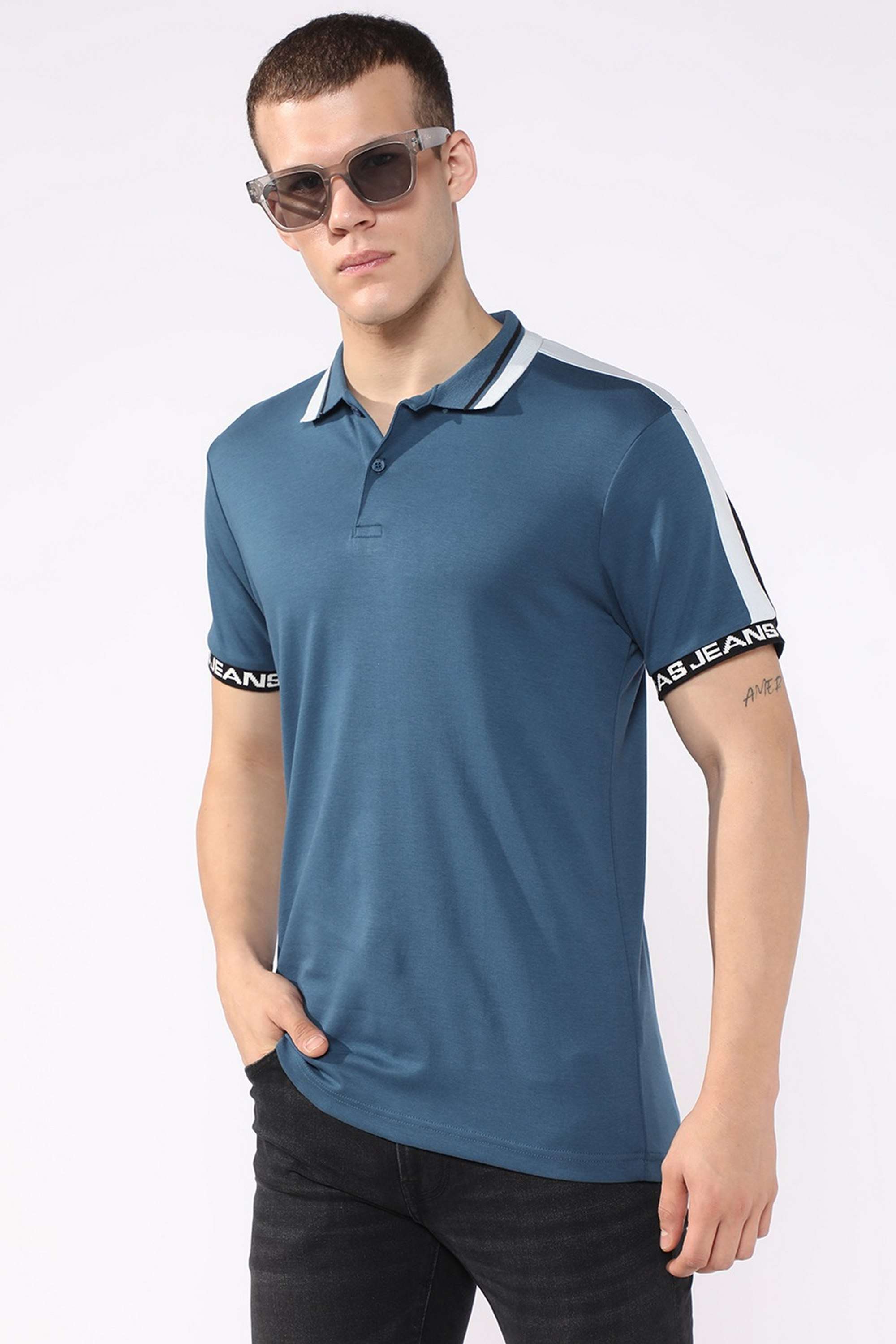 Solid-Cotton-Polo-Men-s-T-Shirt