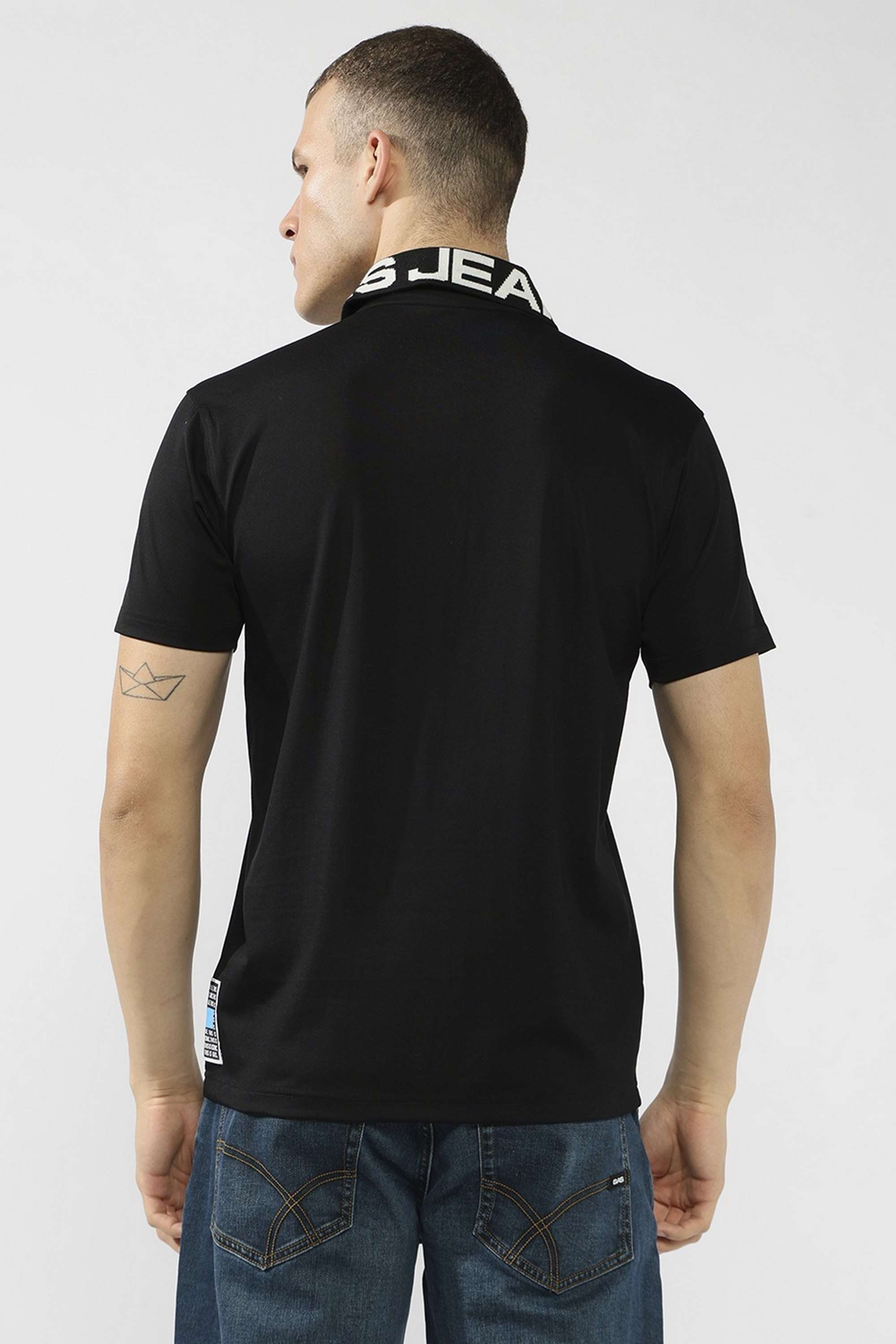 Solid-Blended-Fabric-Polo-Men-s-T-Shirt
