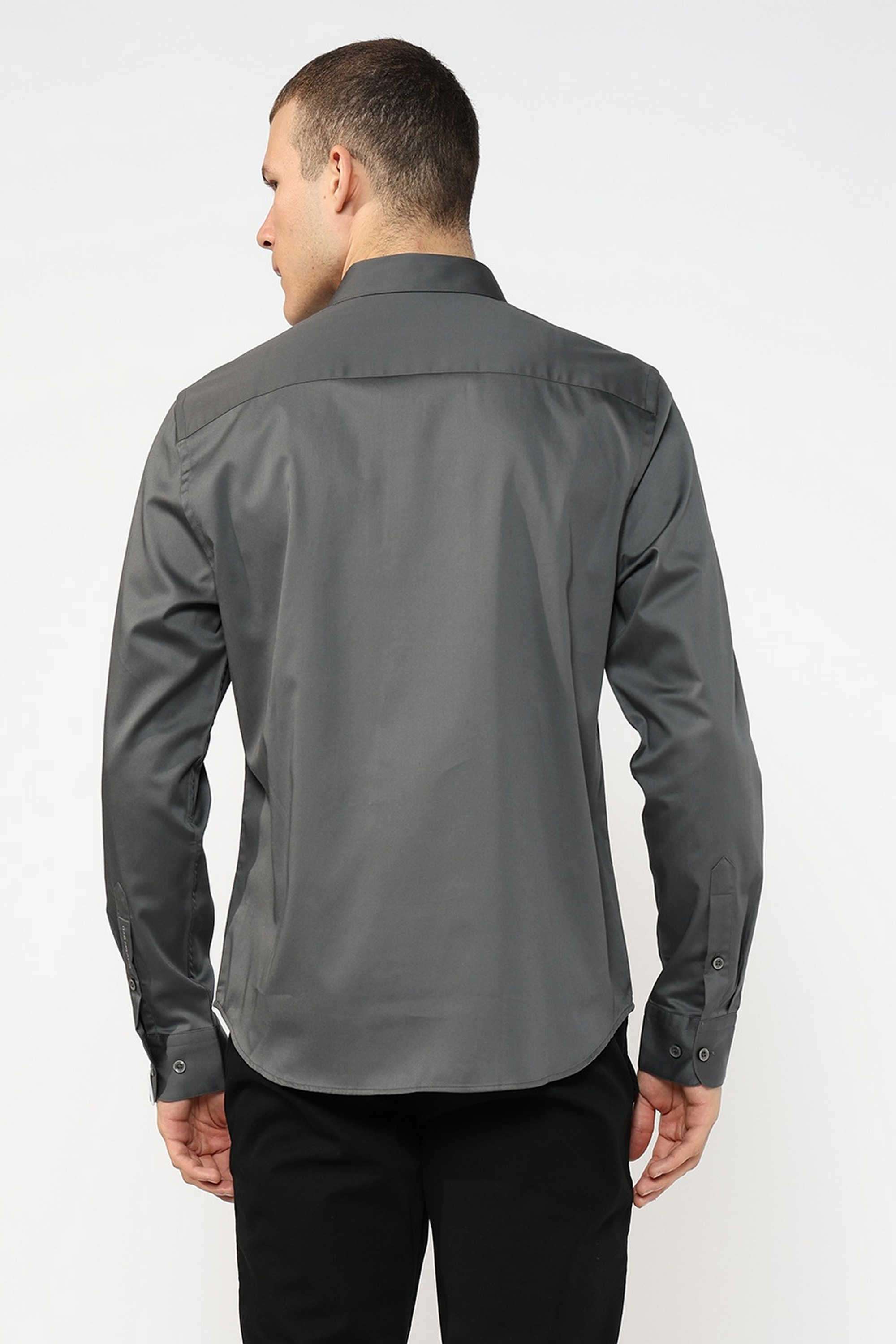 Solid-Cotton-Stretch-Regular-Fit-Men-s-Casual-Shirt