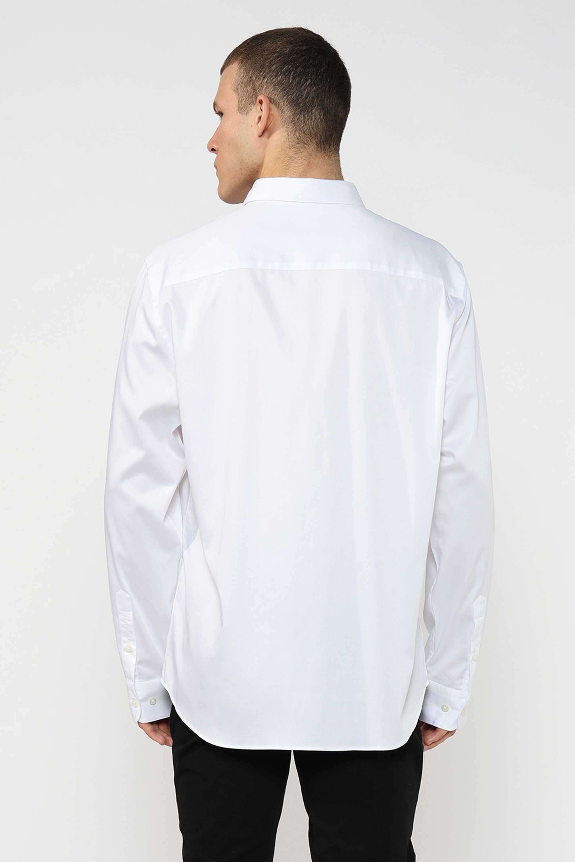 Solid-Cotton-Stretch-Regular-Fit-Men-s-Casual-Shirt