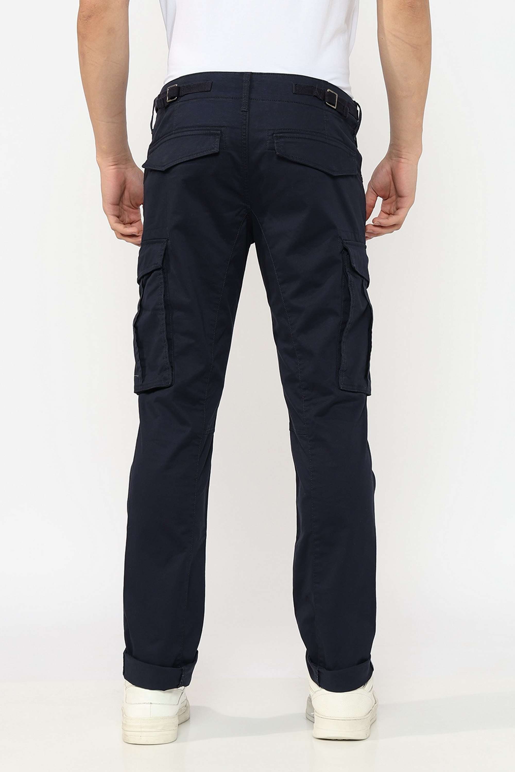 Solid-Cotton-Blend-Straight-Fit-Men-s-Trousers