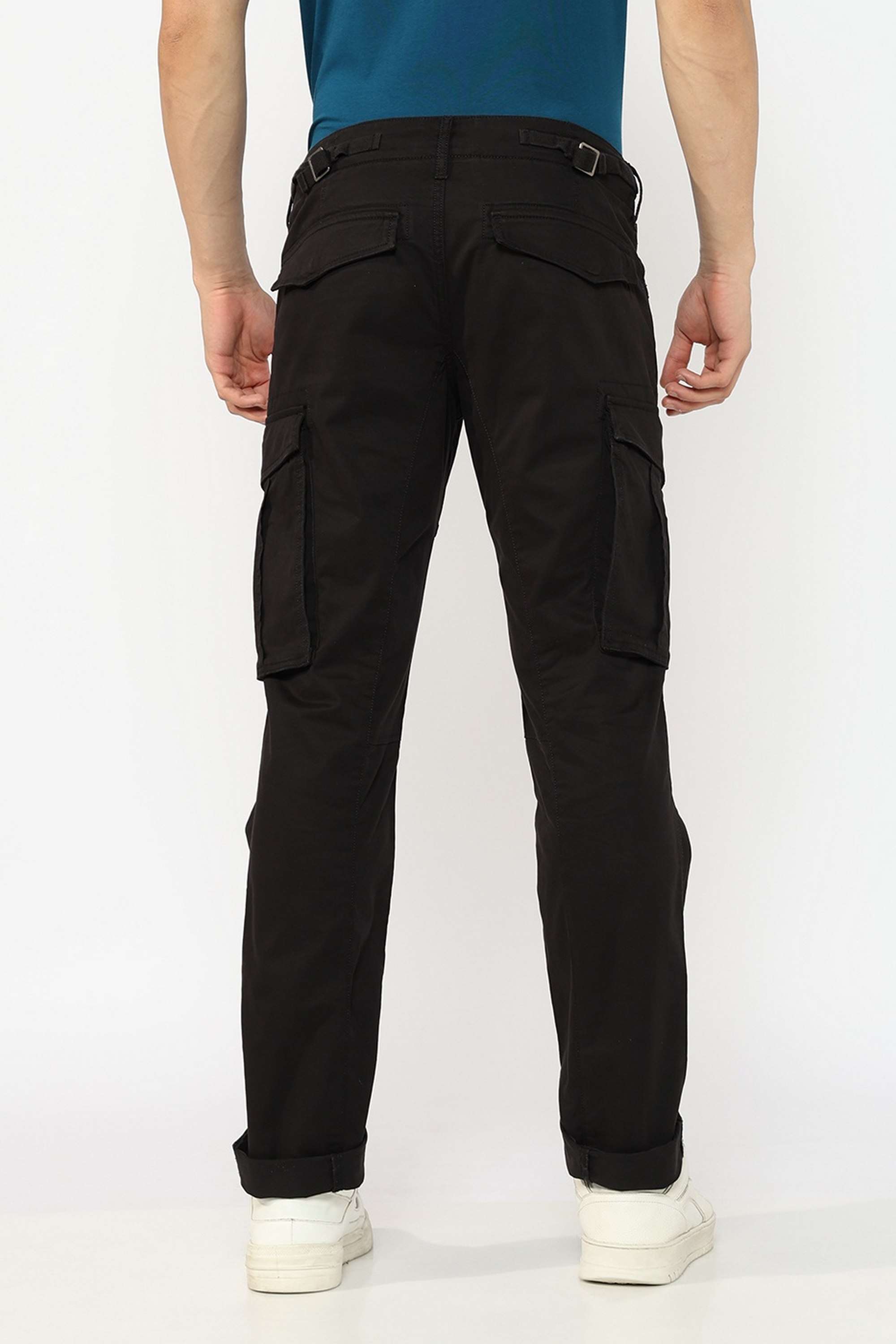 Solid-Cotton-Blend-Straight-Fit-Men-s-Trousers