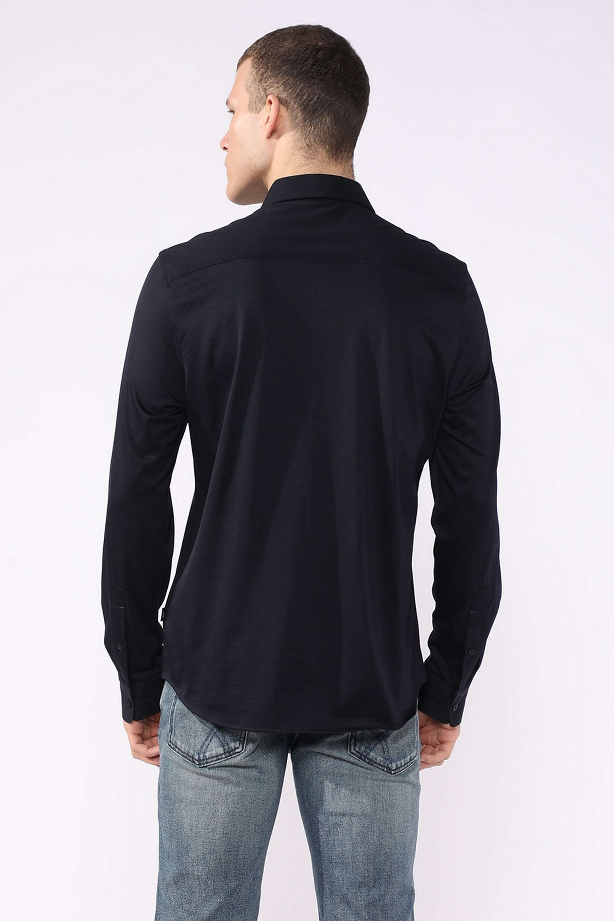 Solid-Cotton-Regular-Fit-Men-s-Shirt