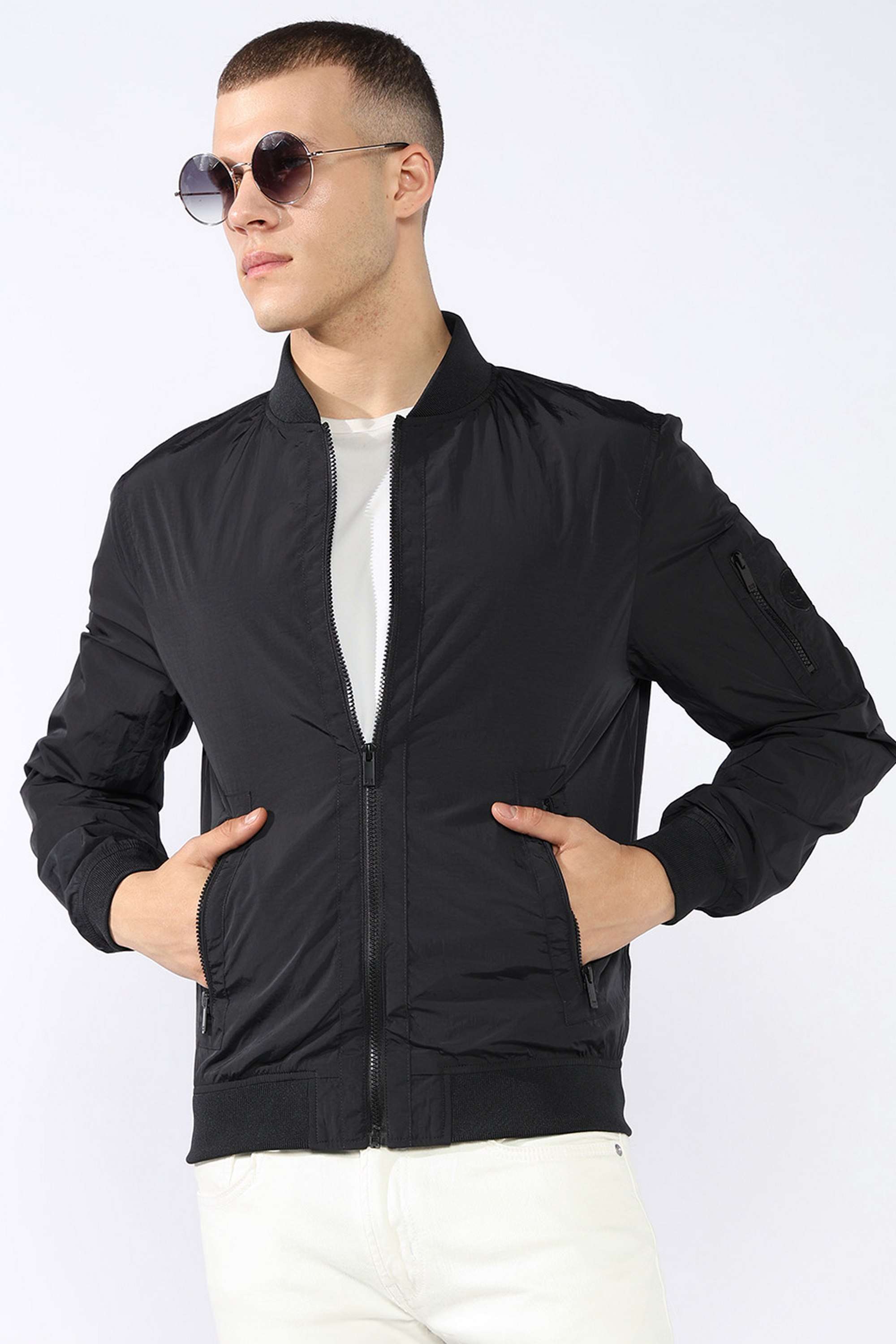 Printed-Polyester-Regular-Fit-Men-s-Jacket