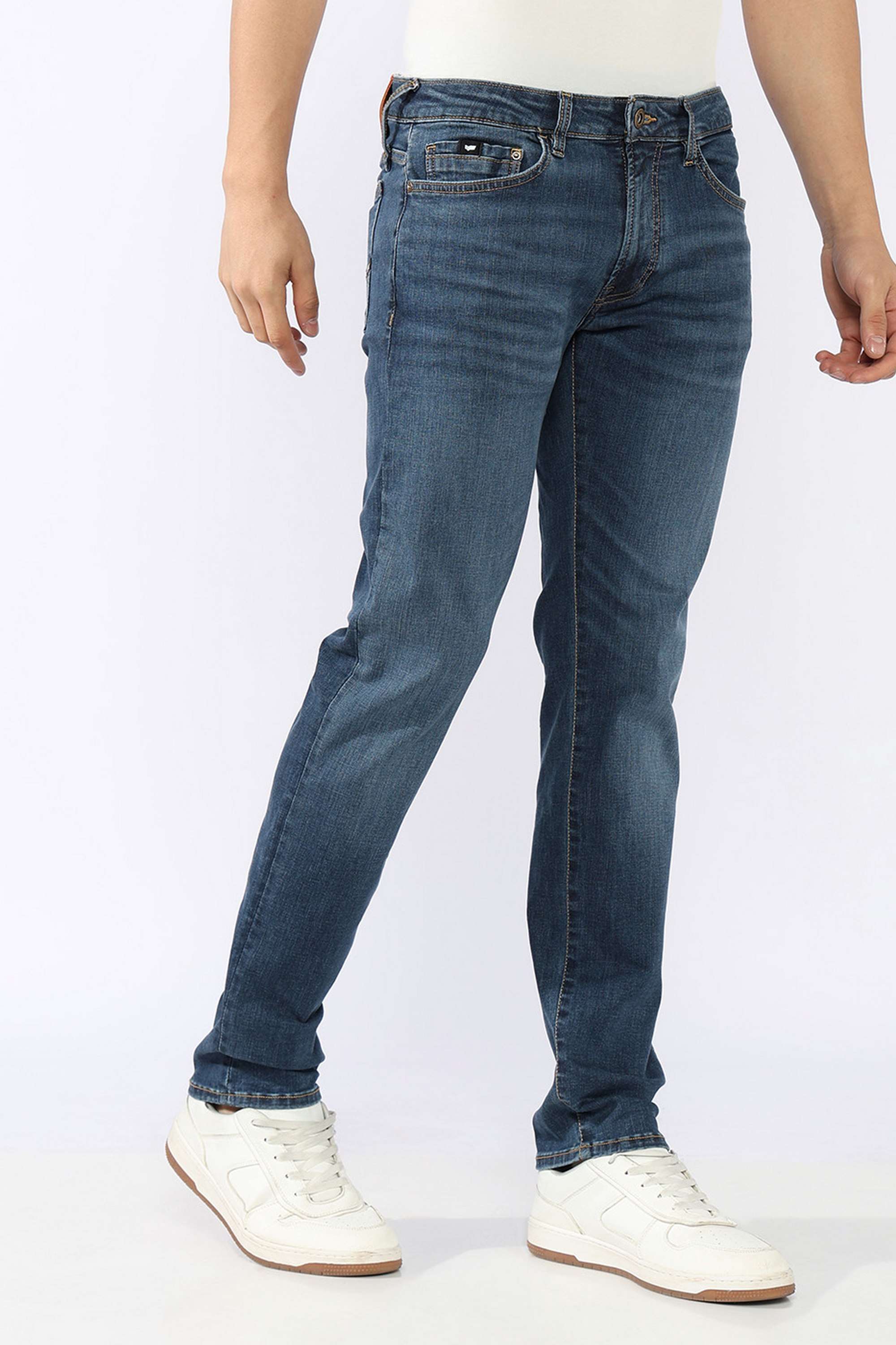 Solid-Cotton-Blend-Slim-Fit-Men-s-Jeans