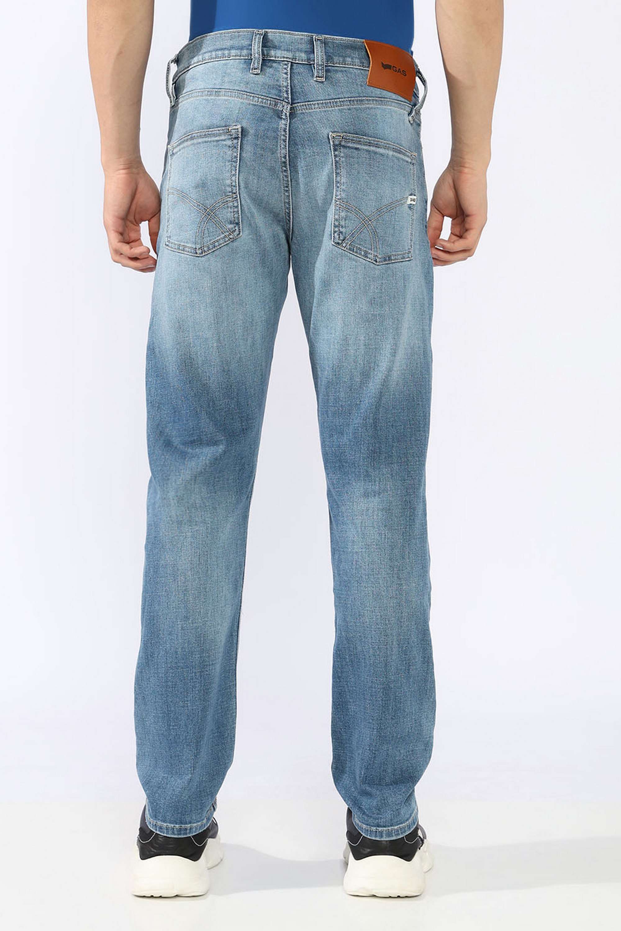 Solid-Cotton-Blend-Tapered-Fit-Men-s-Jeans