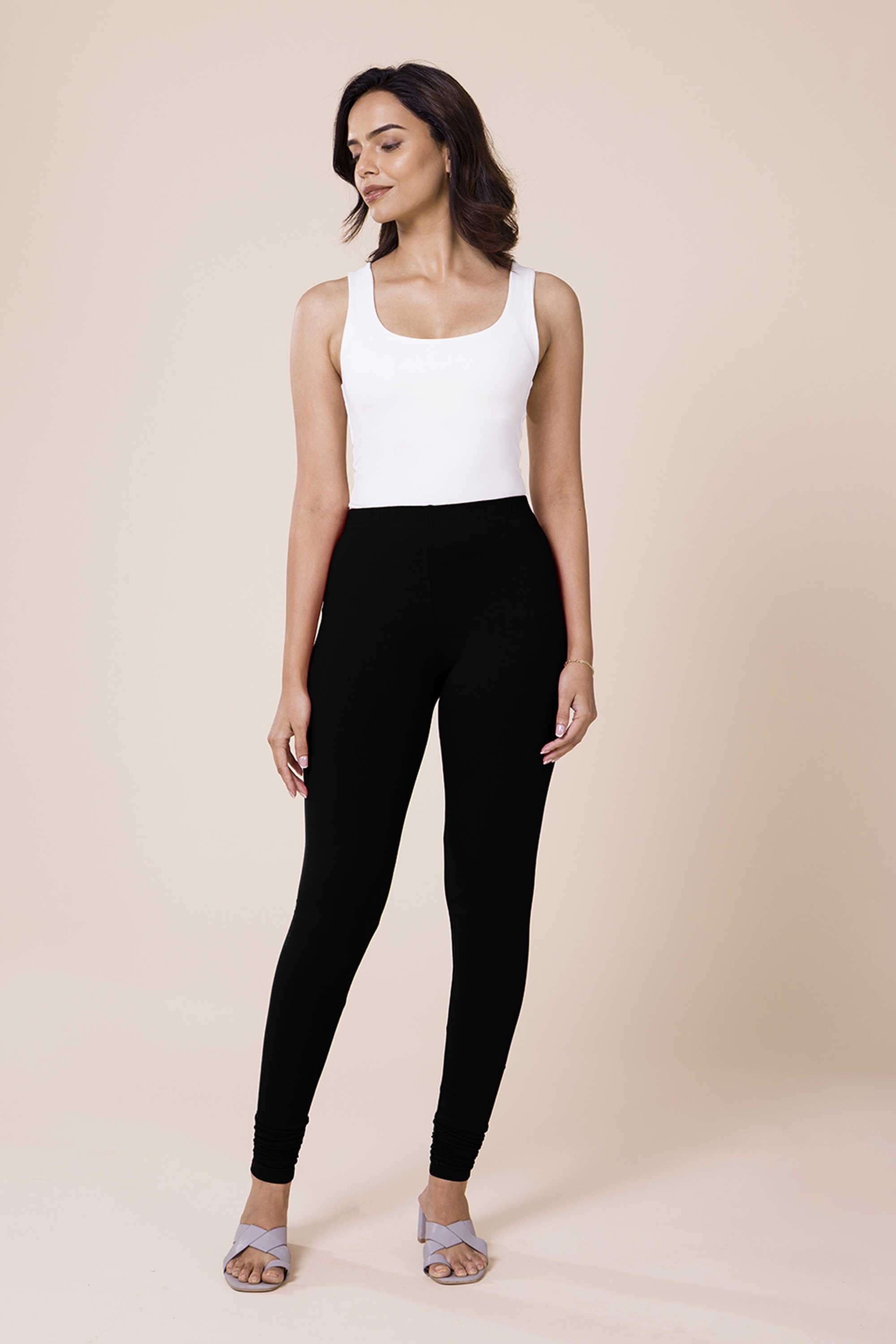 Solid-Regular-Fit-Cotton-Women-s-Festive-Wear-Leggings