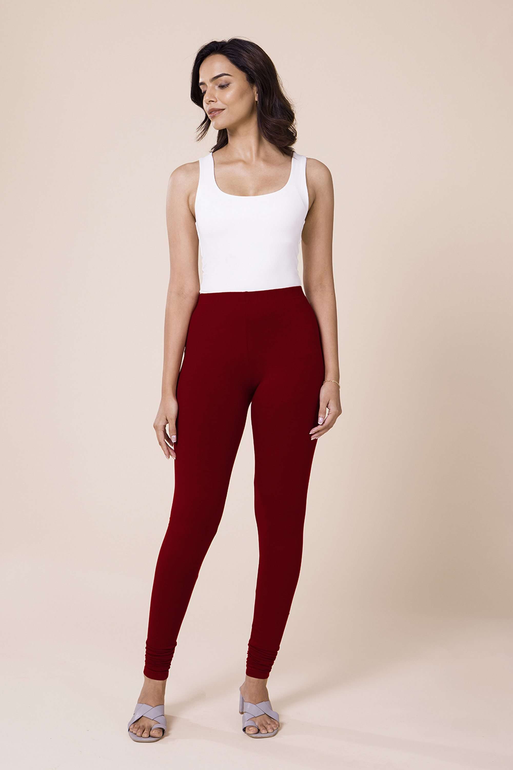 Solid-Ankle-Length-Cotton-Women-s-Churidars