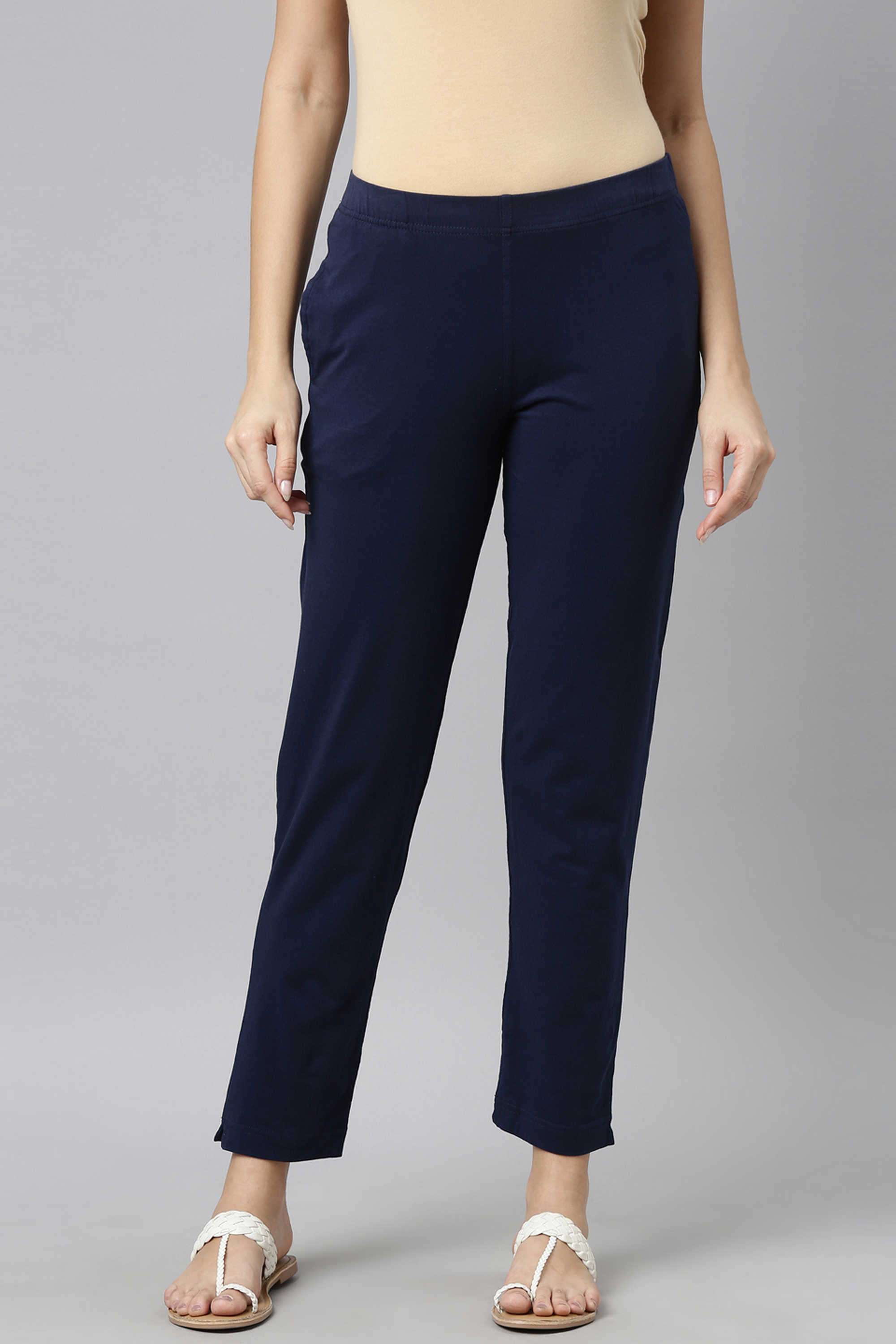 Solid-Cotton-Women-Pants