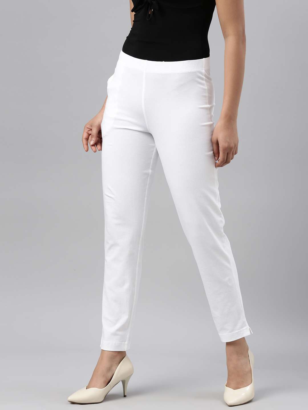 Solid-Cotton-Women-Pants