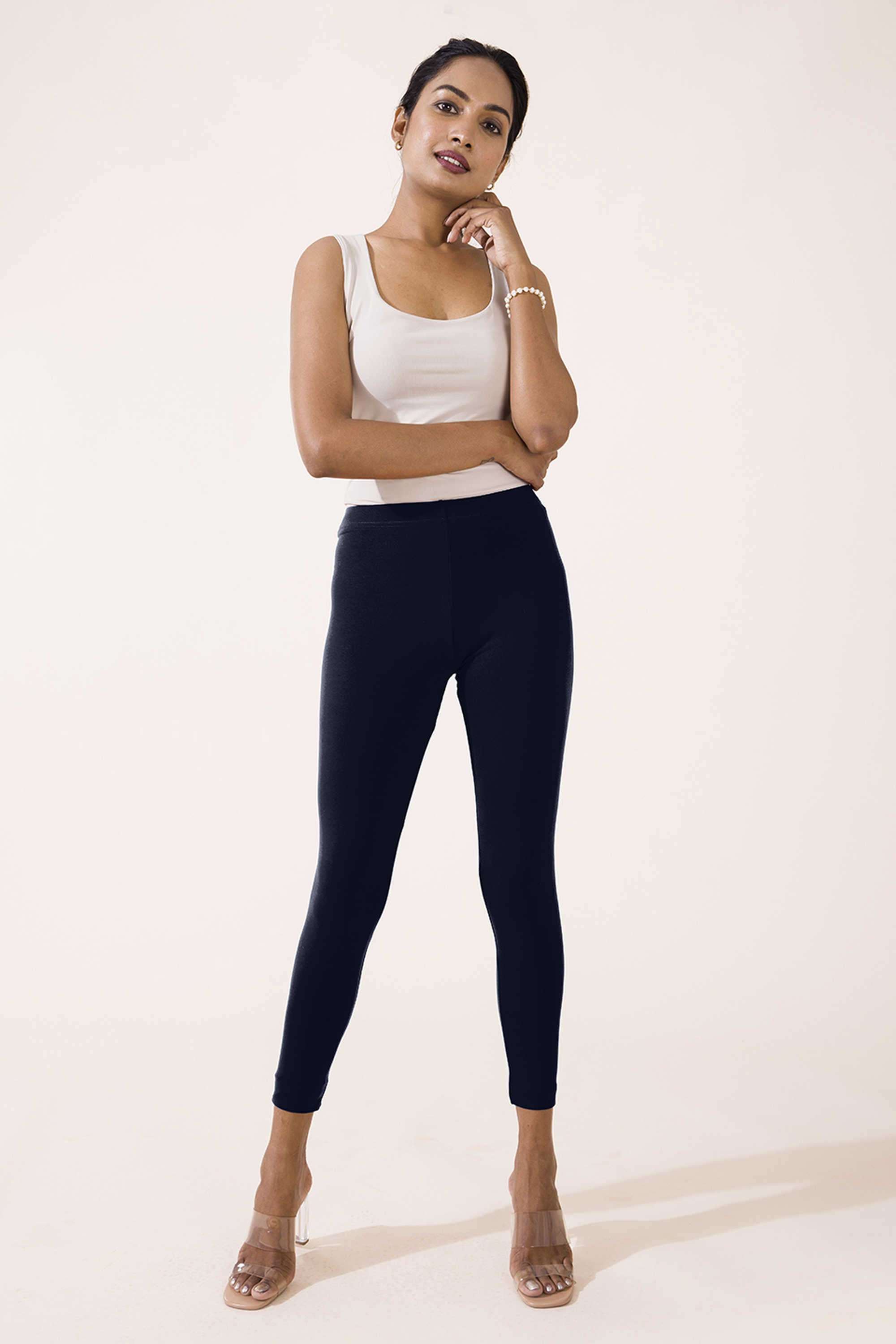 Solid-Regular-Fit-Cotton-Women-s-Festive-Wear-Leggings