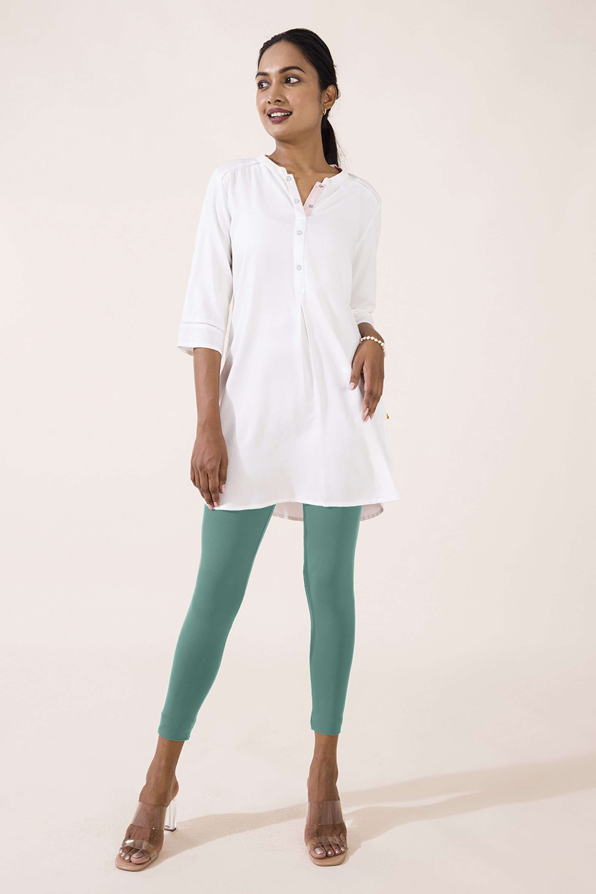 Solid-Ankle-Length-Cotton-Women-s-Leggings