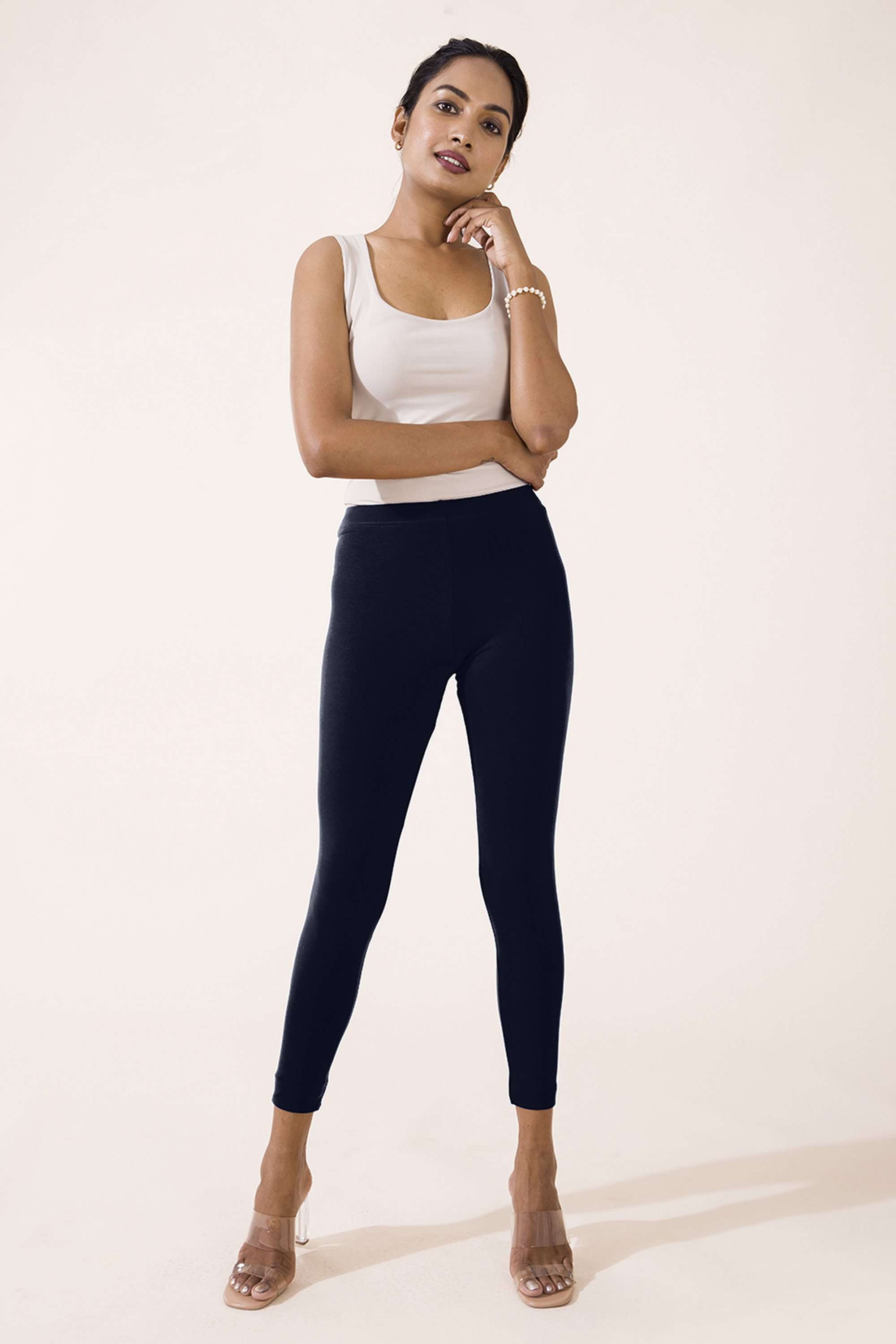 Solid-Ankle-Length-Cotton-Women-s-Leggings