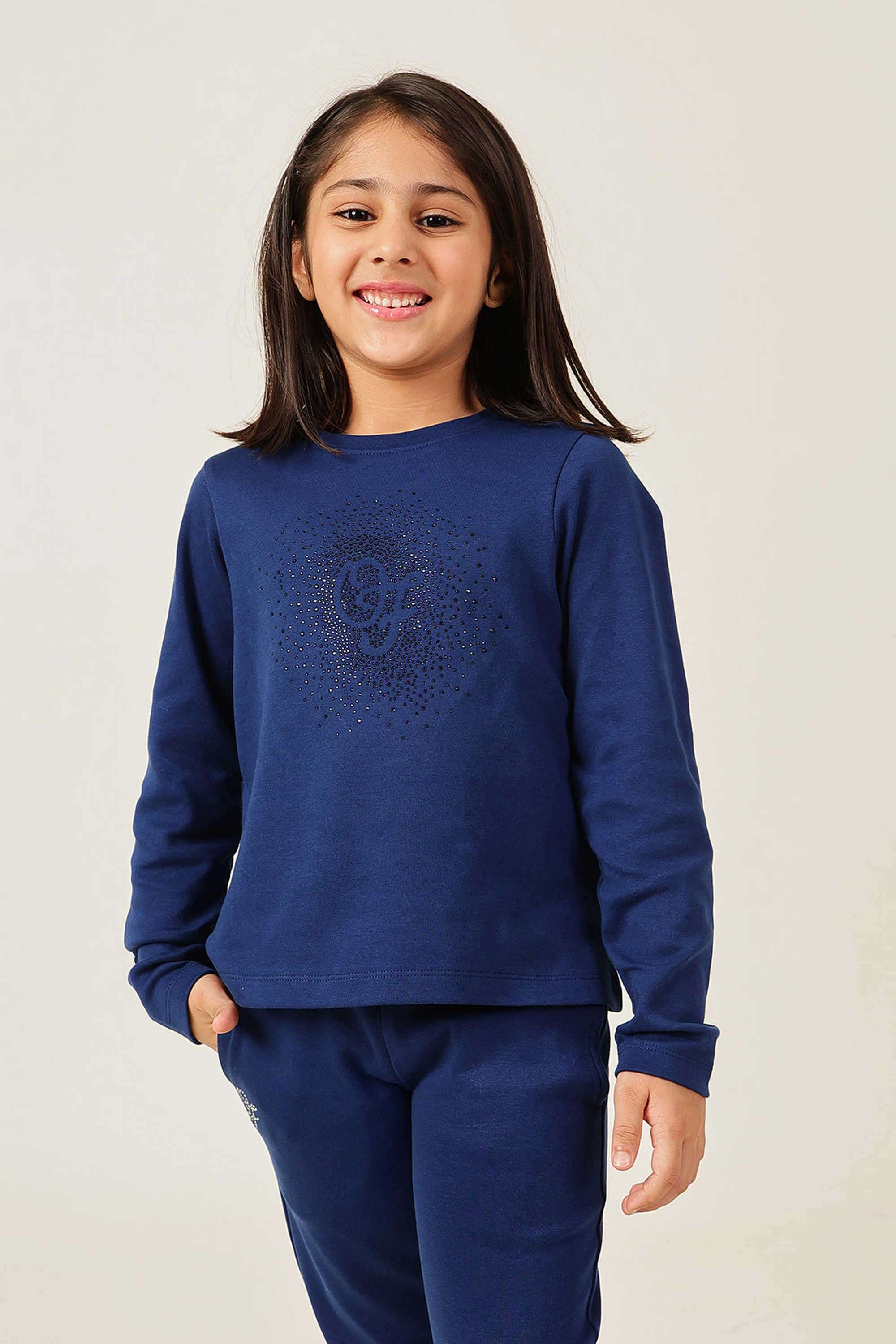 Solid-Cotton-Round-Neck-Girls-Sweatshirt