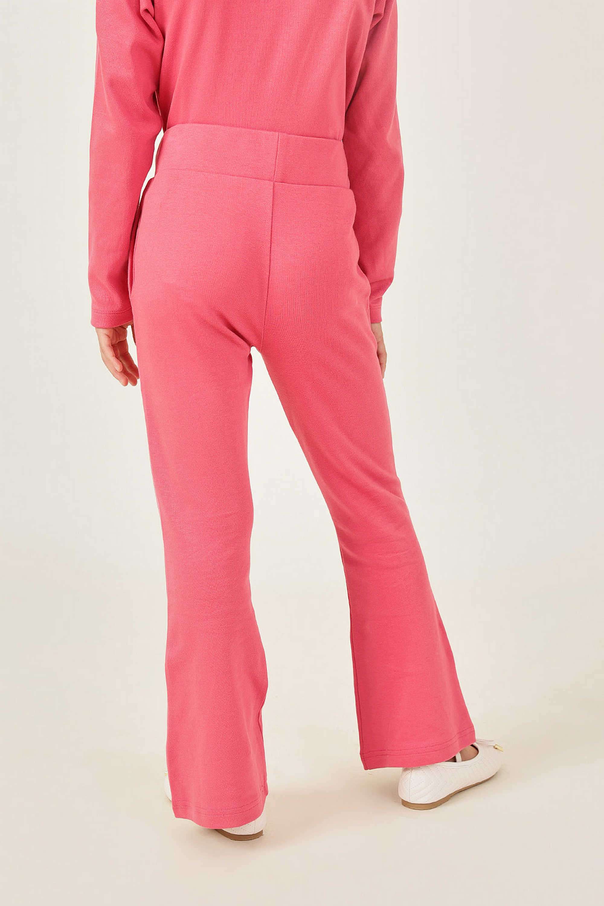 Solid-Cotton-Regular-Fit-Girls-Track-Pants