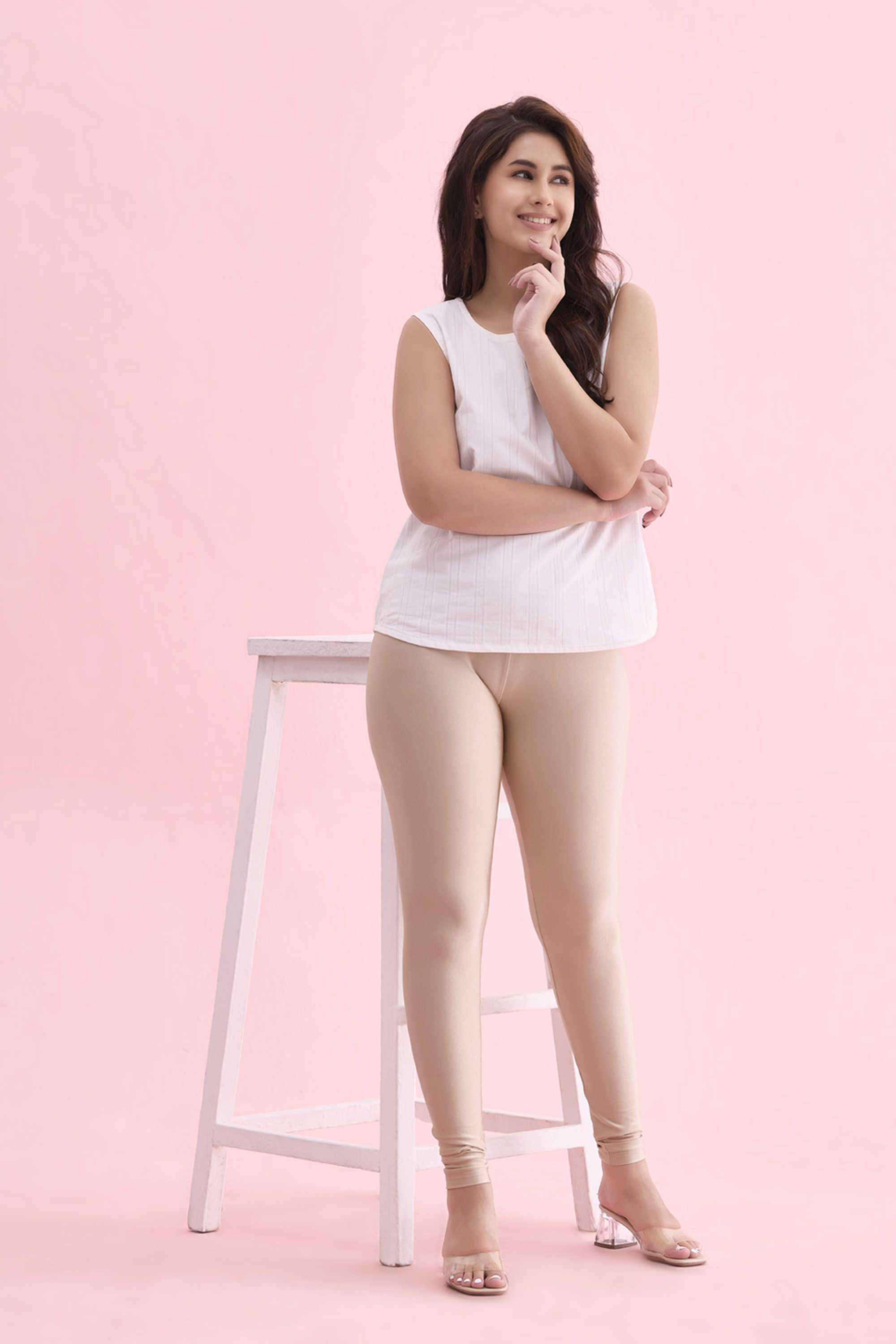 Solid-Regular-Fit-Nylon-Women-s-Festive-Wear-Leggings
