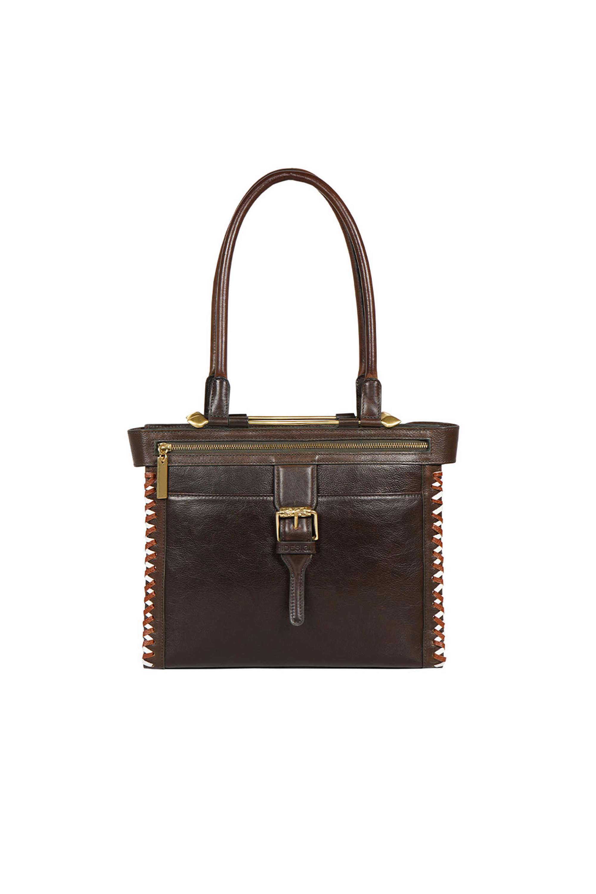 Zipper-HARLEM-Pure-Leather-Women-Casual-Wear-Shoulder-Bag