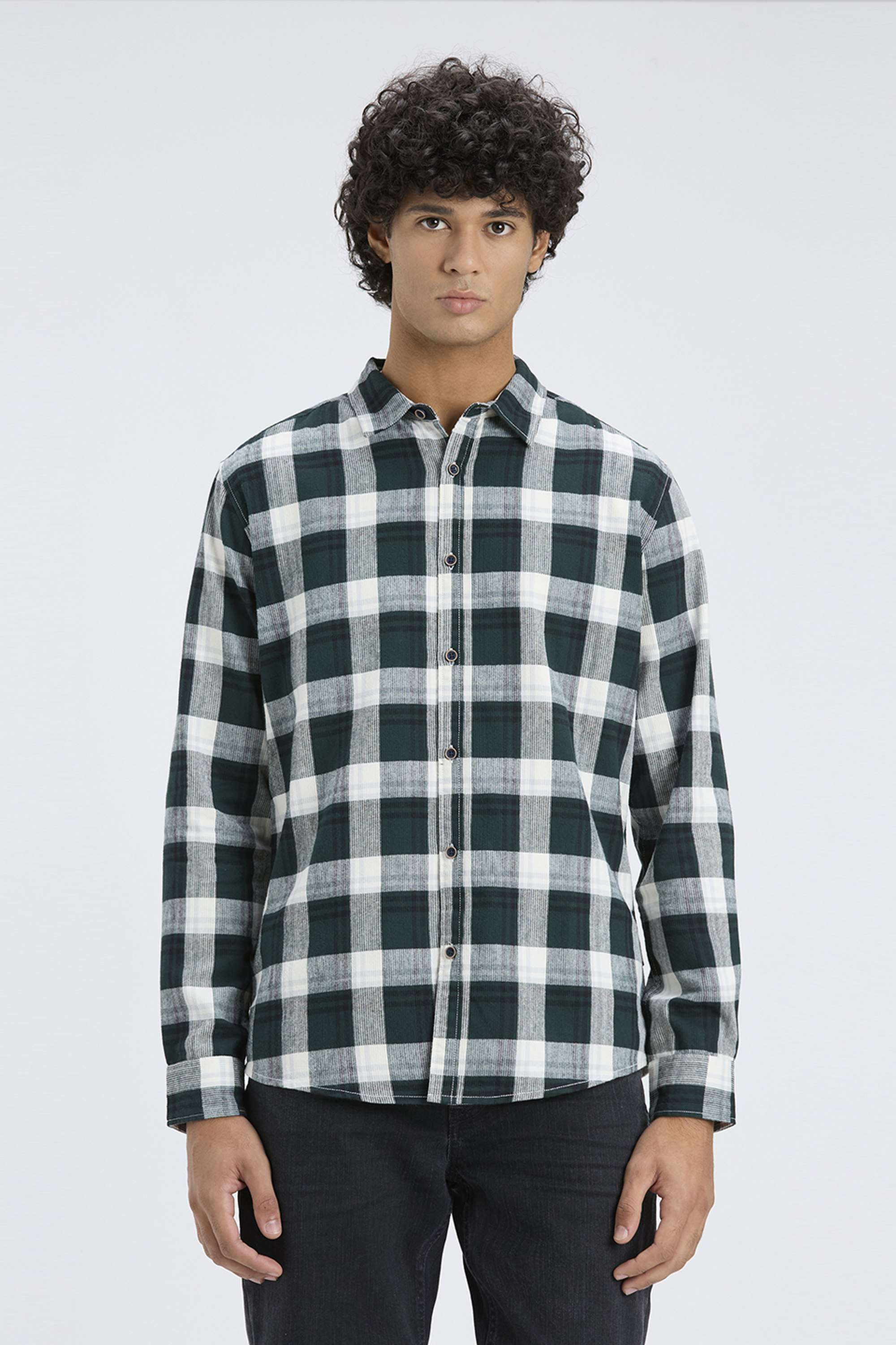 Checks-Cotton-Blend-Regular-Fit-Men-s-Shirt