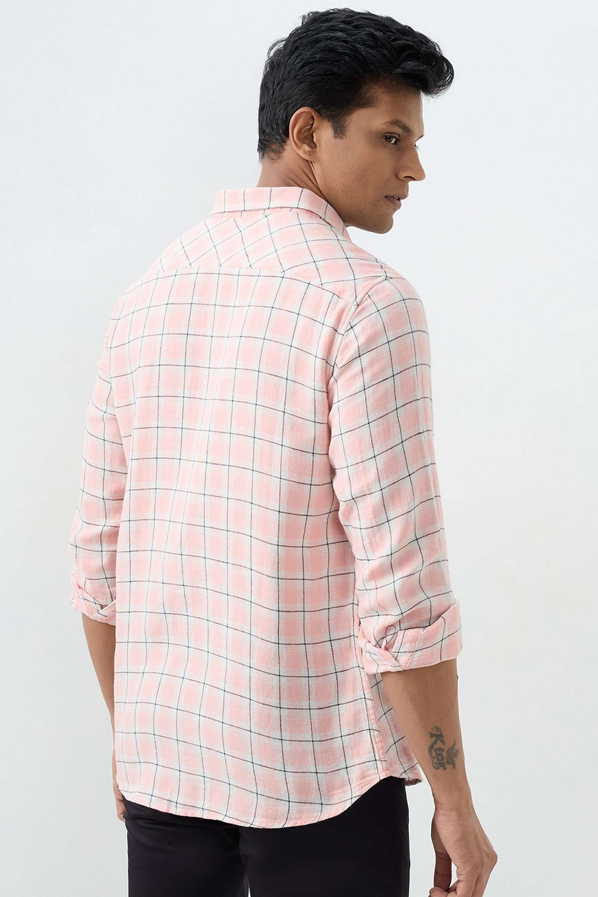 Checks-Cotton-Stretch-Slim-Fit-Men-s-Casual-Shirt