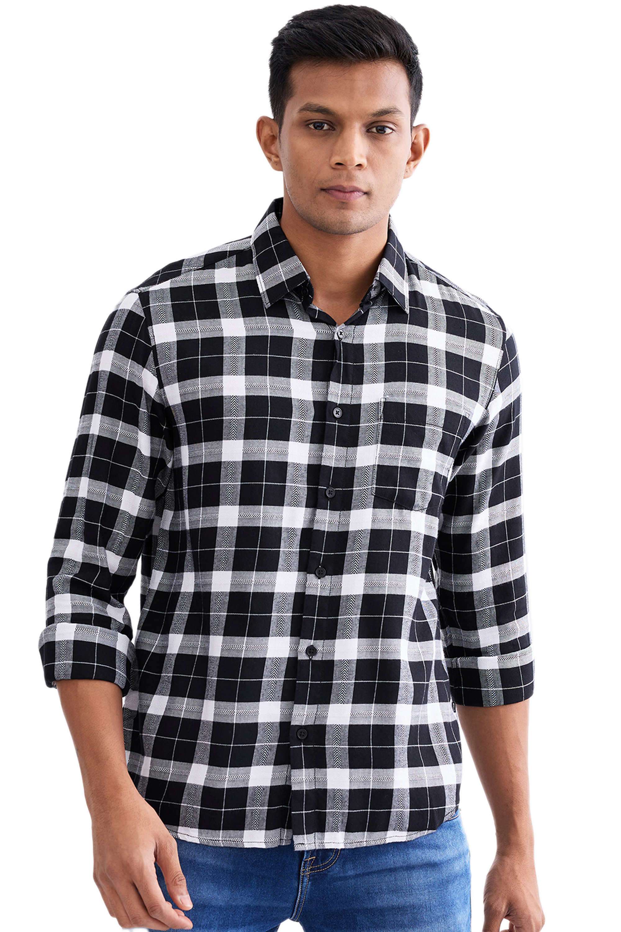 Checks-Cotton-Slim-Fit-Men-Shirt