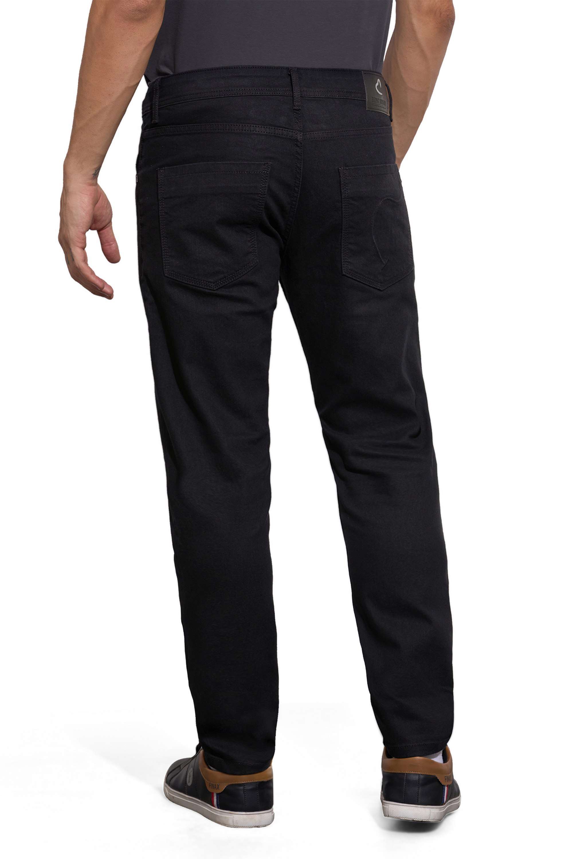 Knitted-Blended-Fabric-Tapered-Fit-Men-s-Jeans