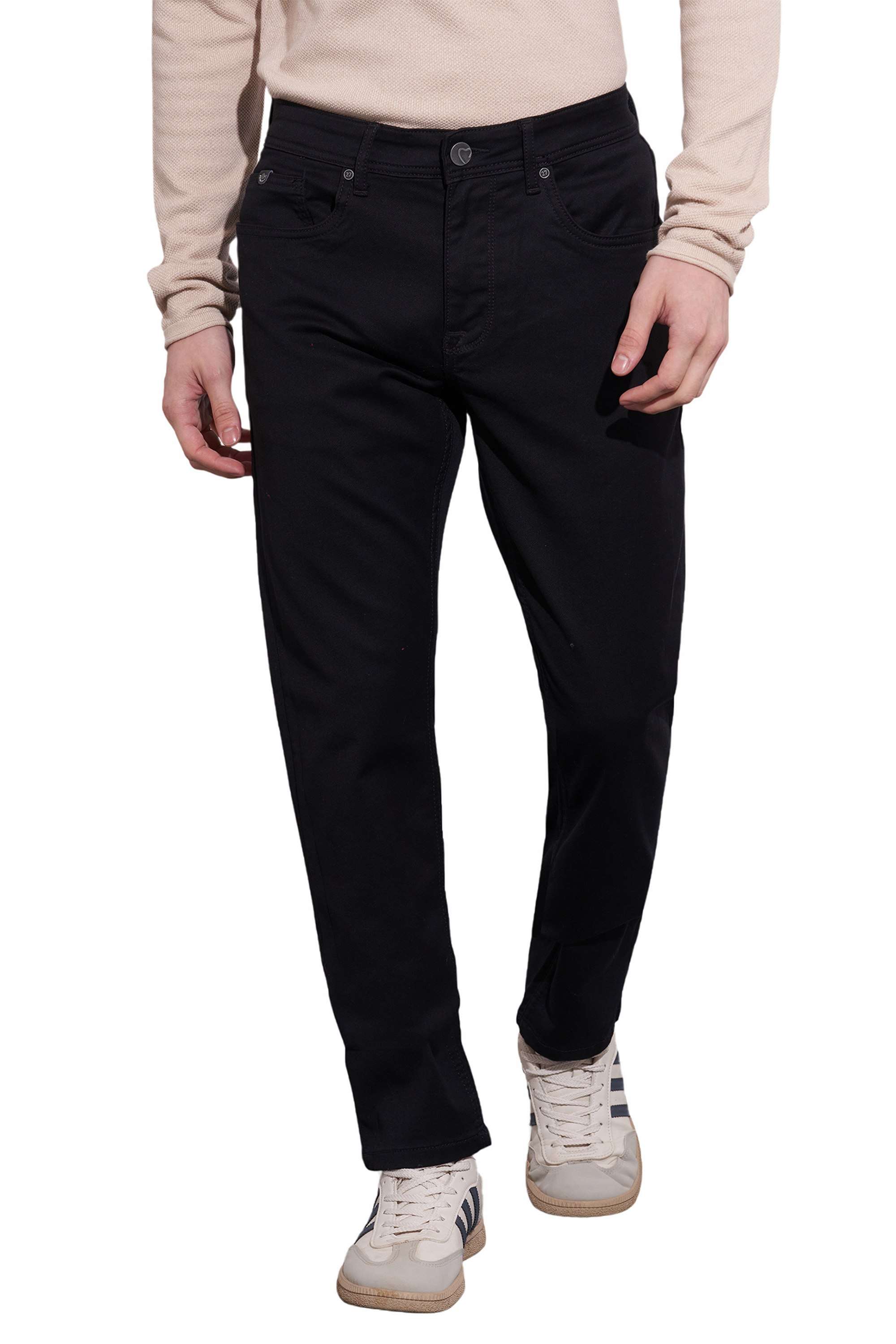Knitted-Blended-Fabric-Slim-Fit-Men-s-Jeans