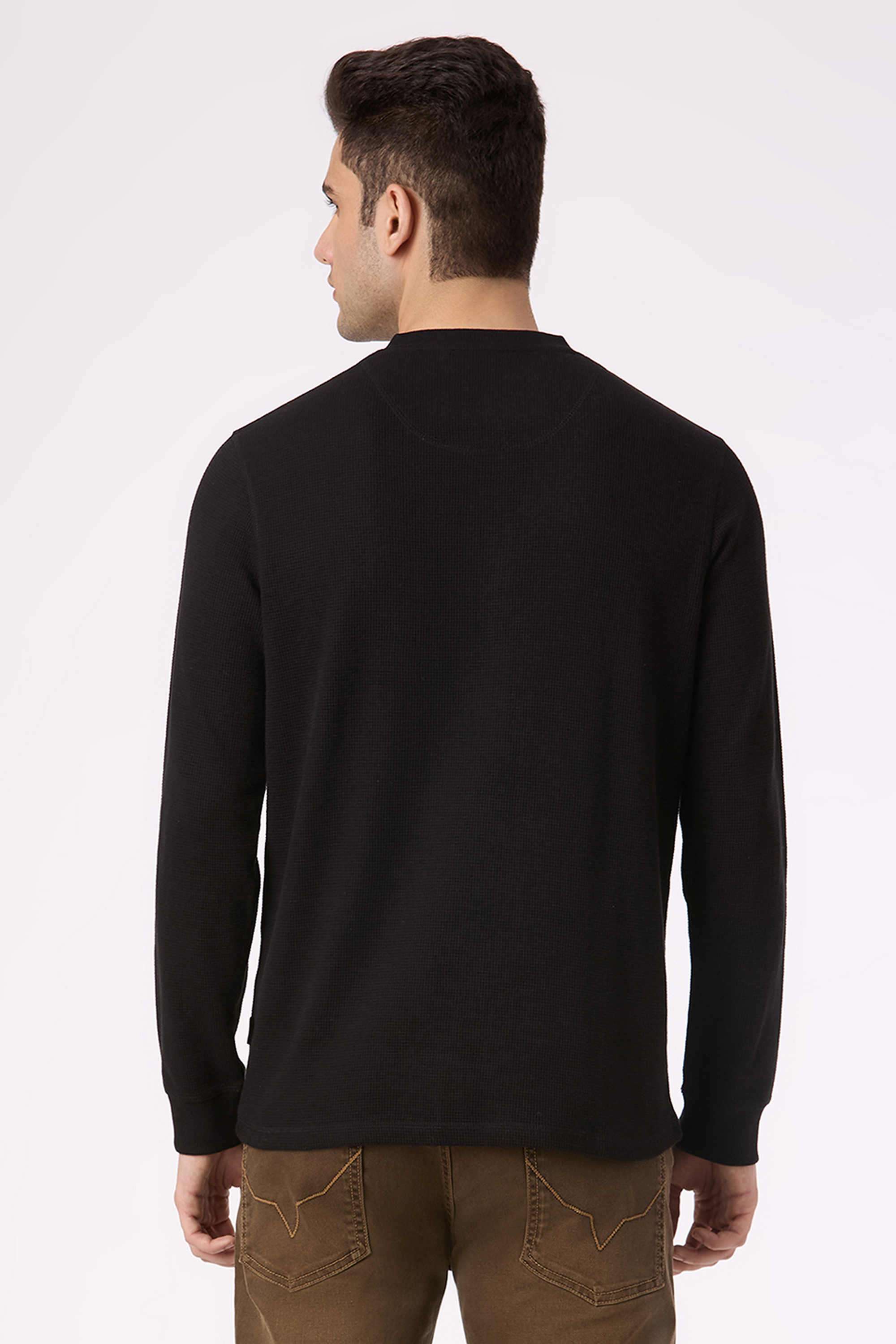 Solid-Poly-Cotton-Slim-Fit-Men-T-Shirt