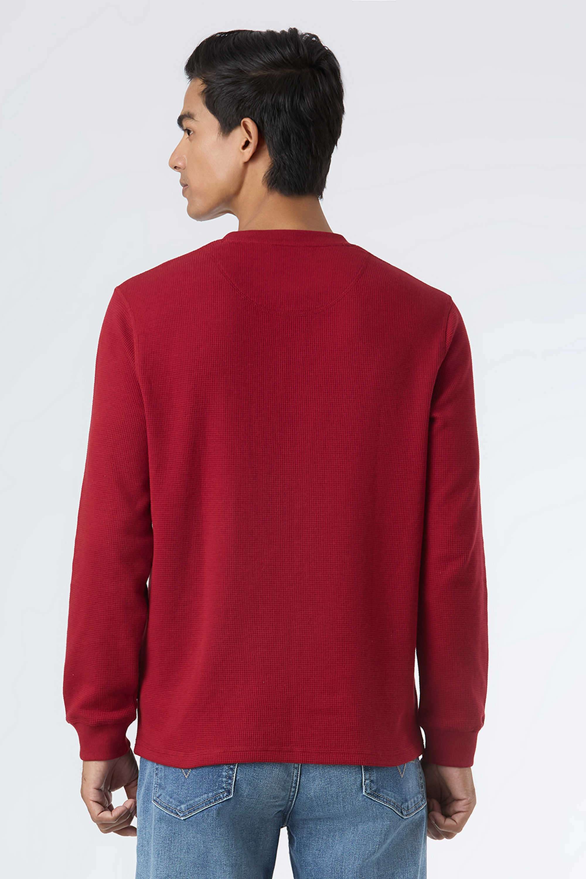 Textured-Cotton-Blend-Regular-Fit-Men-T-Shirt