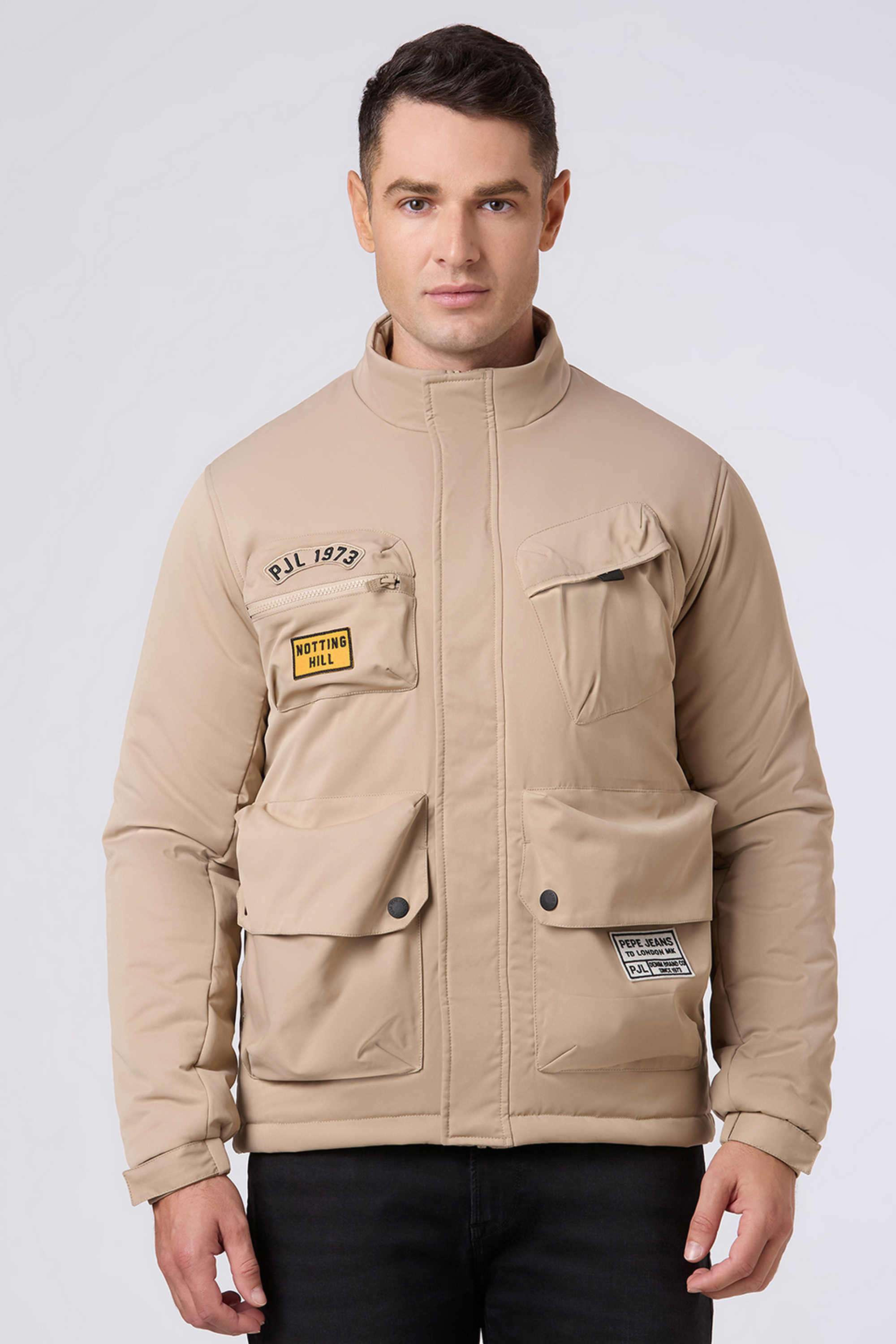 Polyester-Snap-Button-Regular-Fit-Men-Casual-Wear-Jacket