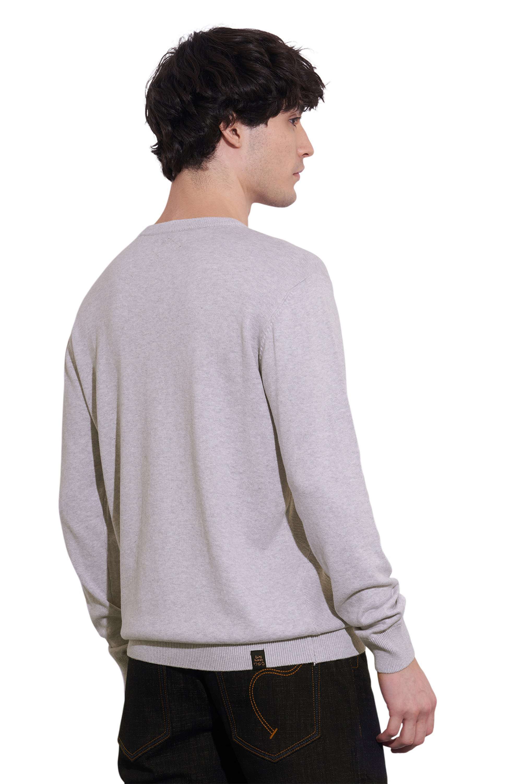 Solid-Blended-Fabric-Round-Neck-Men-s-Sweatshirt