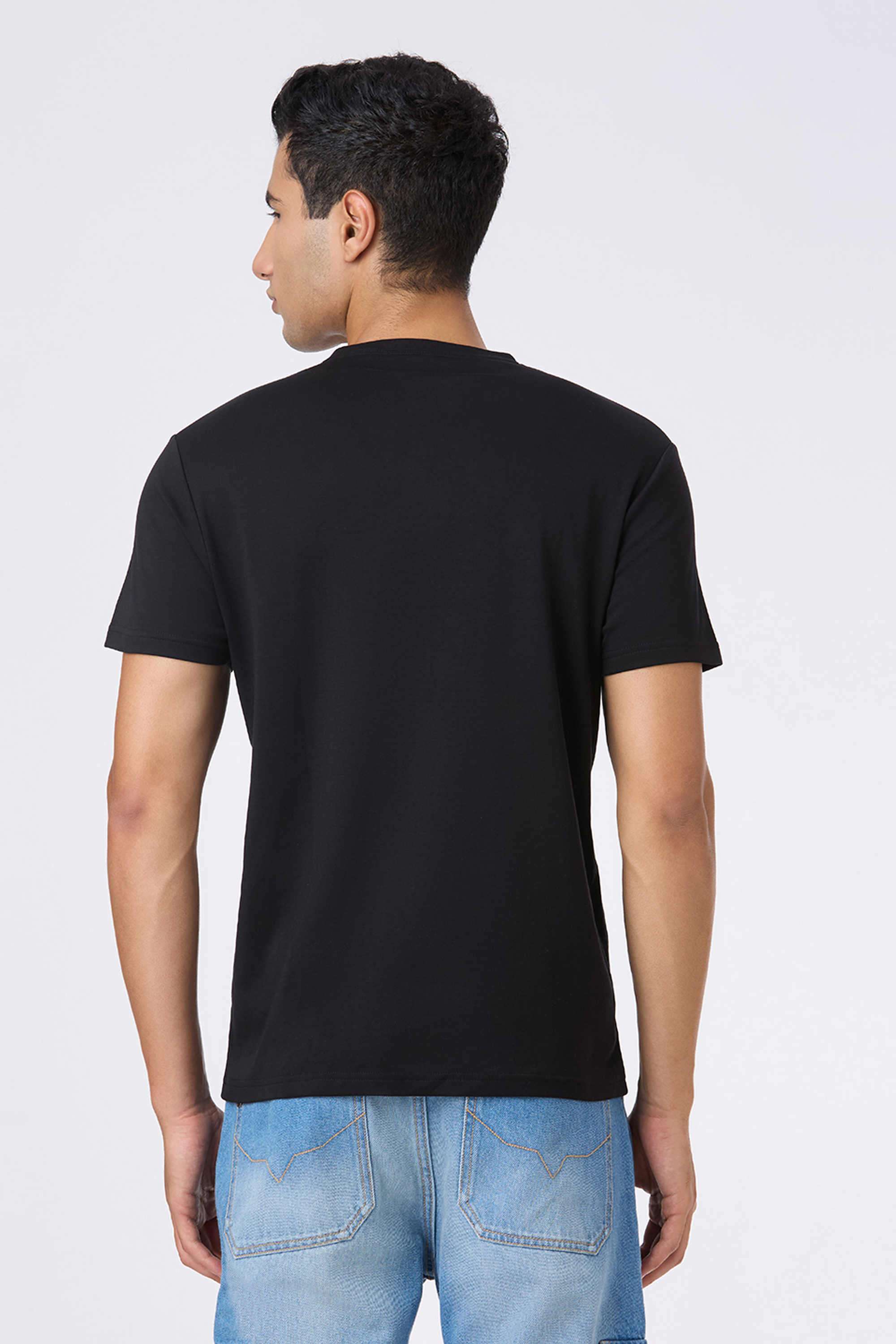 Solid-Cotton-Slim-Fit-Men-T-Shirt