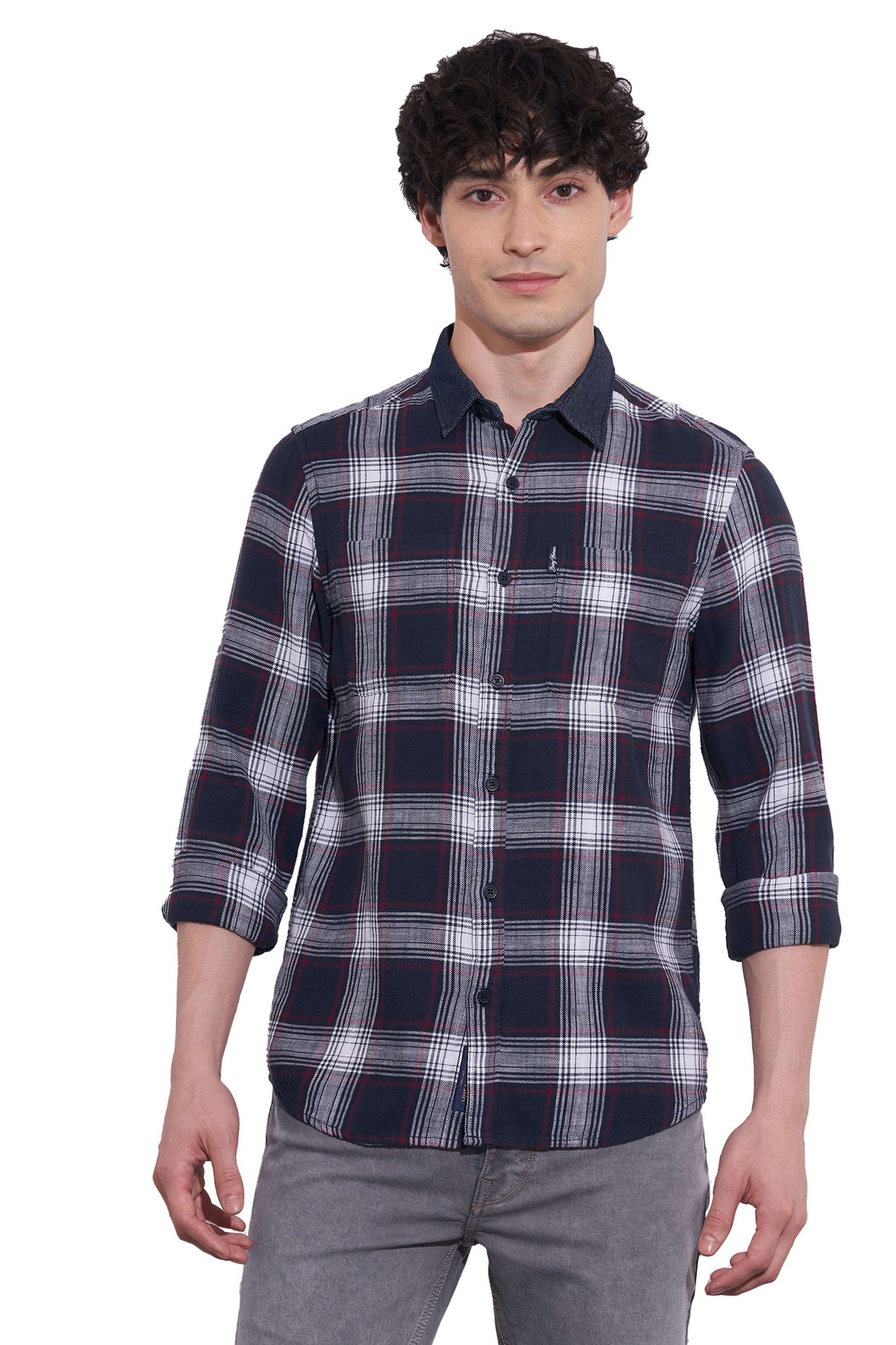 Checks-Cotton-Slim-Fit-Men-s-Casual-Shirt