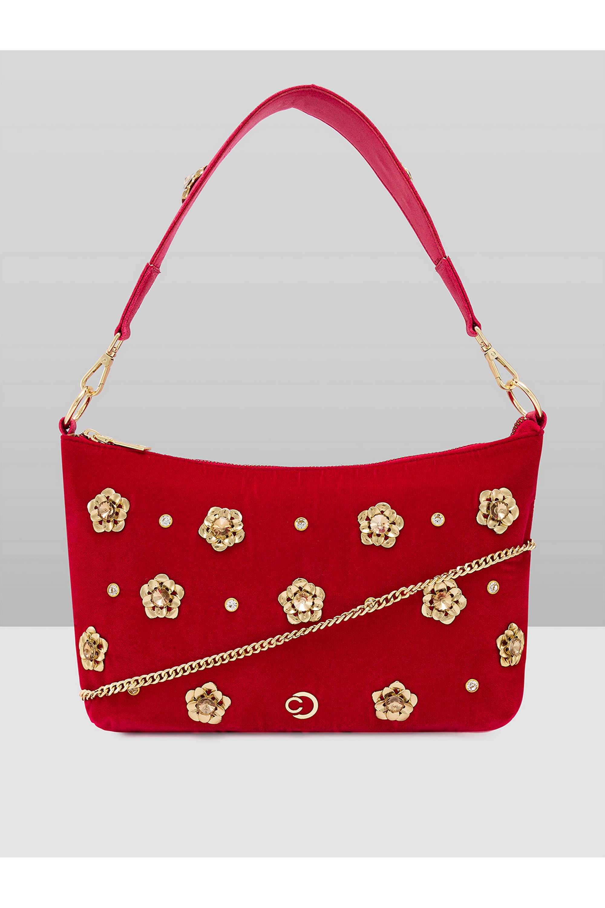 Zipper-Closure-Velvet-Women-Casual-Wear-Hobo